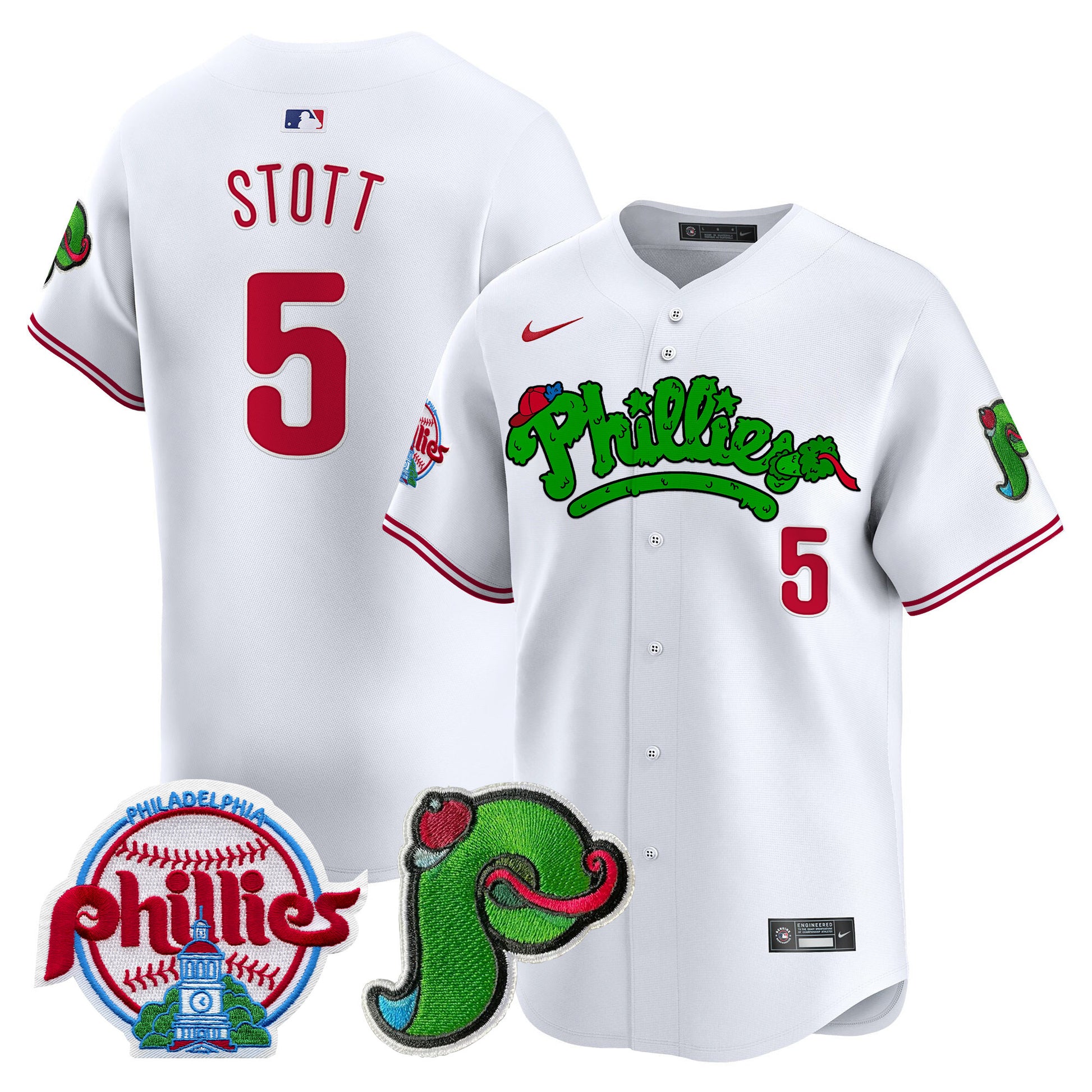 Men's Phillies Phanatic Patch Vapor Premier Limited Jersey V4 - All Stitched