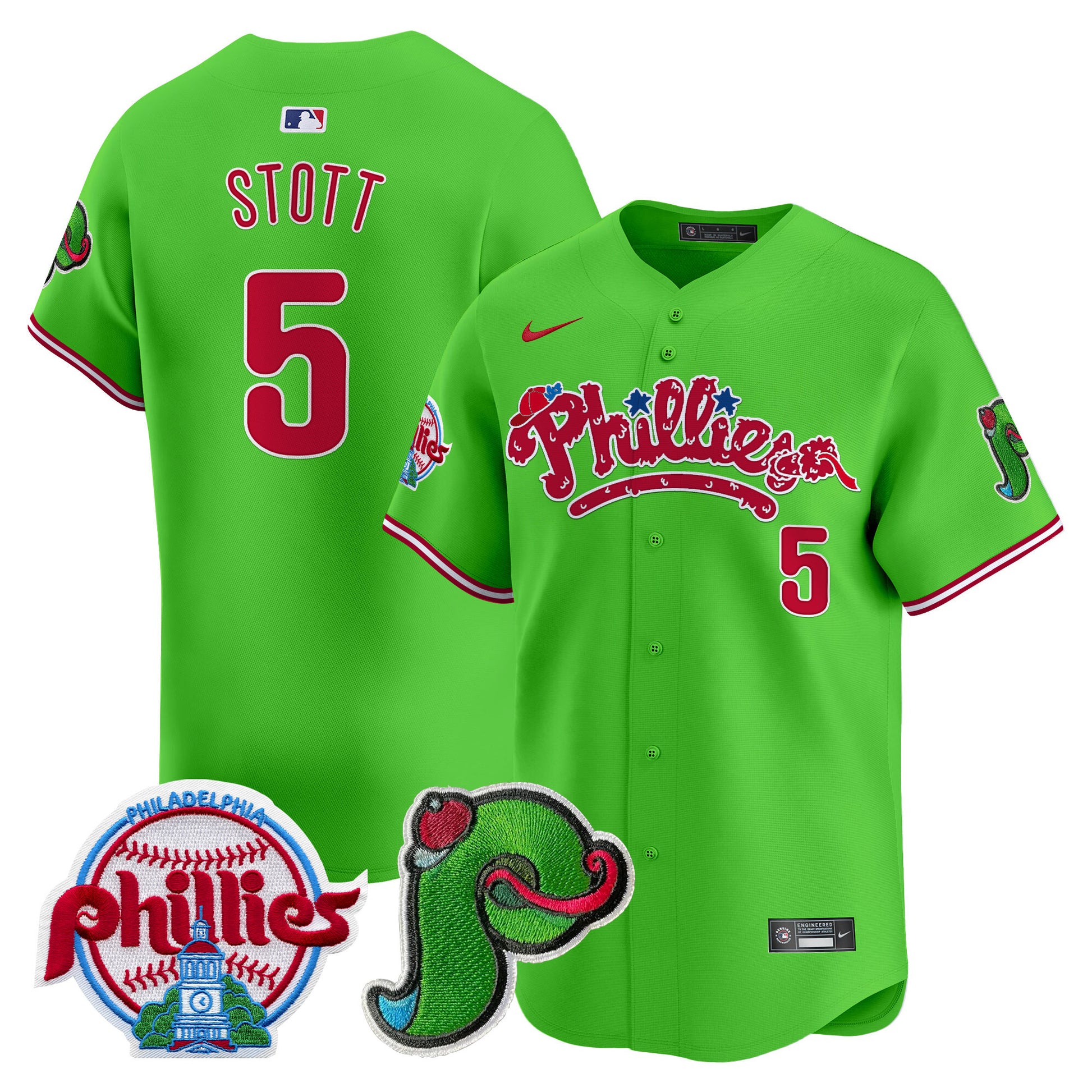 Men's Phillies Phanatic Patch Vapor Premier Limited Jersey V4 - All Stitched