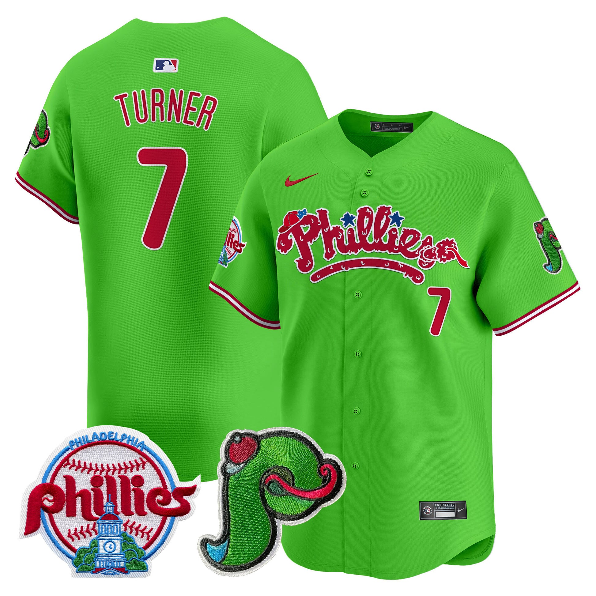 Men's Phillies Phanatic Patch Vapor Premier Limited Jersey V4 - All Stitched