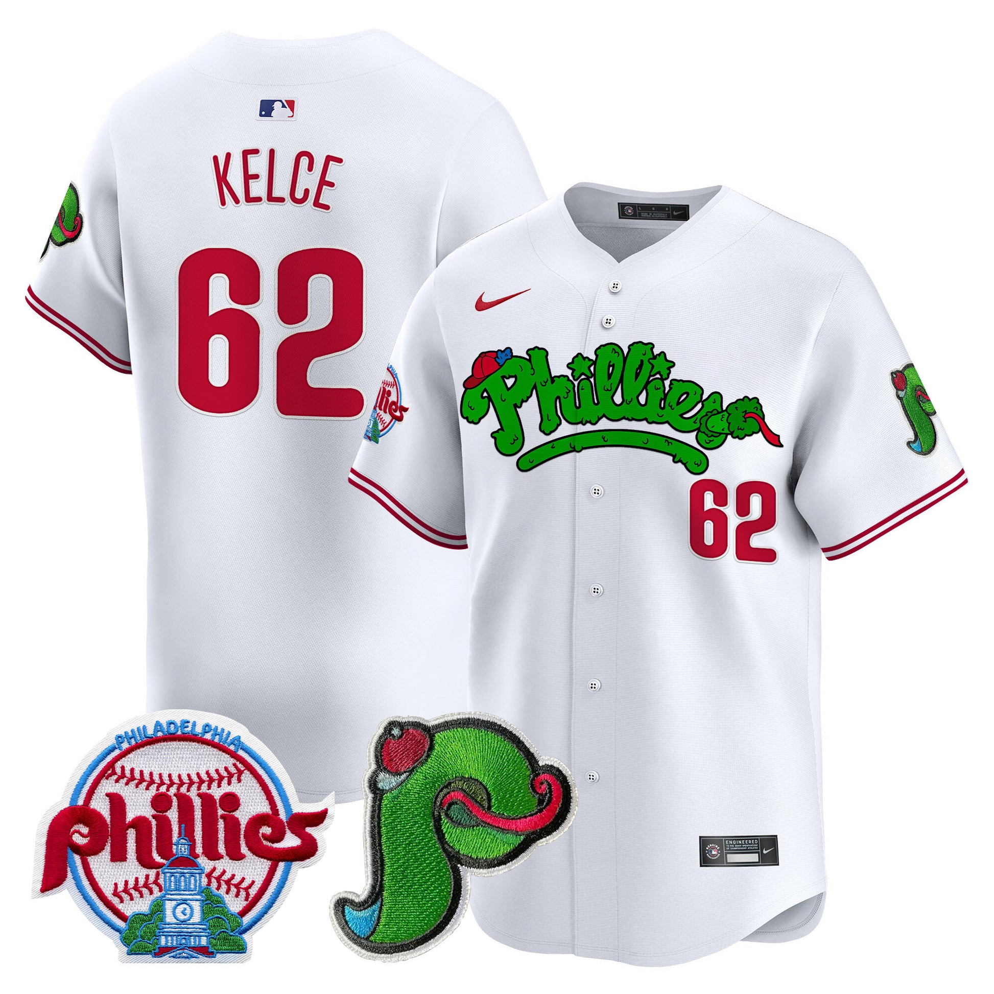Men's Phillies Phanatic Patch Vapor Premier Limited Jersey V4 - All Stitched