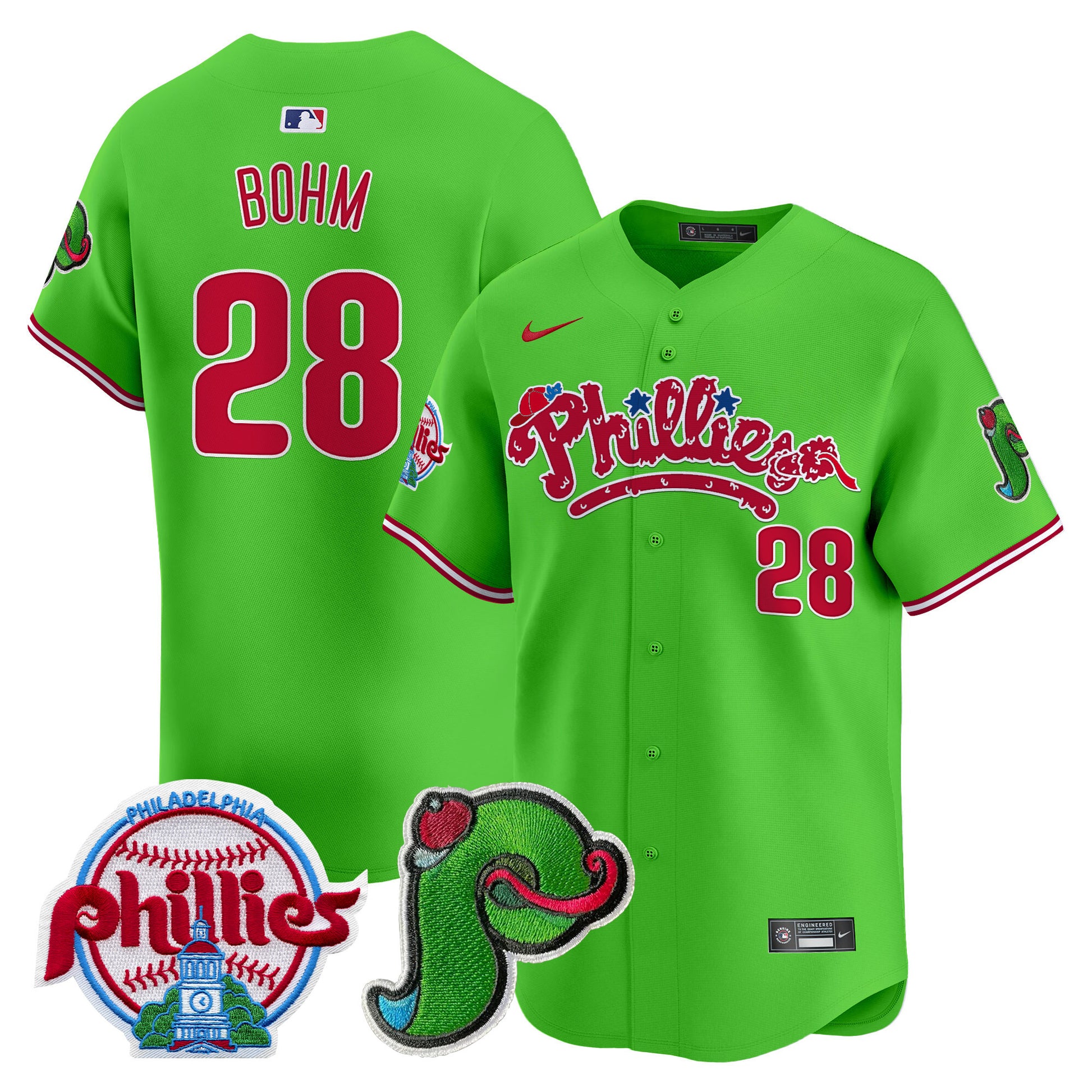 Men's Phillies Phanatic Patch Vapor Premier Limited Jersey V4 - All Stitched