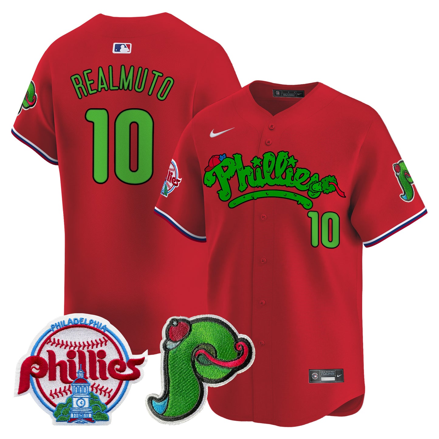 Men's Phillies Phanatic Patch Vapor Premier Limited Jersey V4 - All Stitched