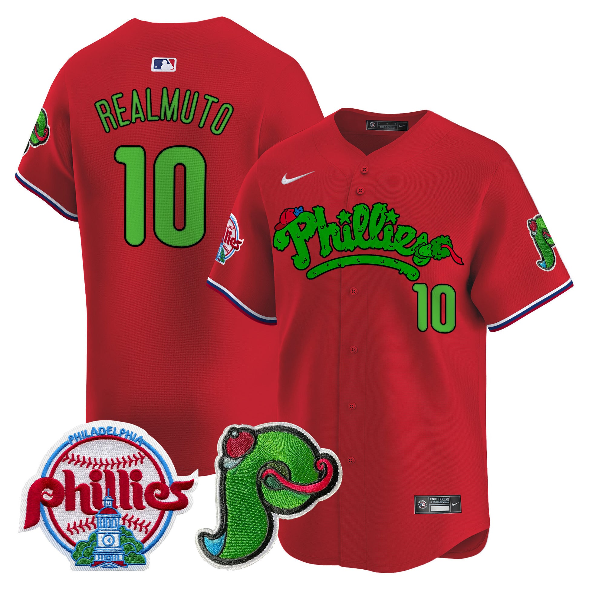 Men's Phillies Phanatic Patch Vapor Premier Limited Jersey V4 - All Stitched