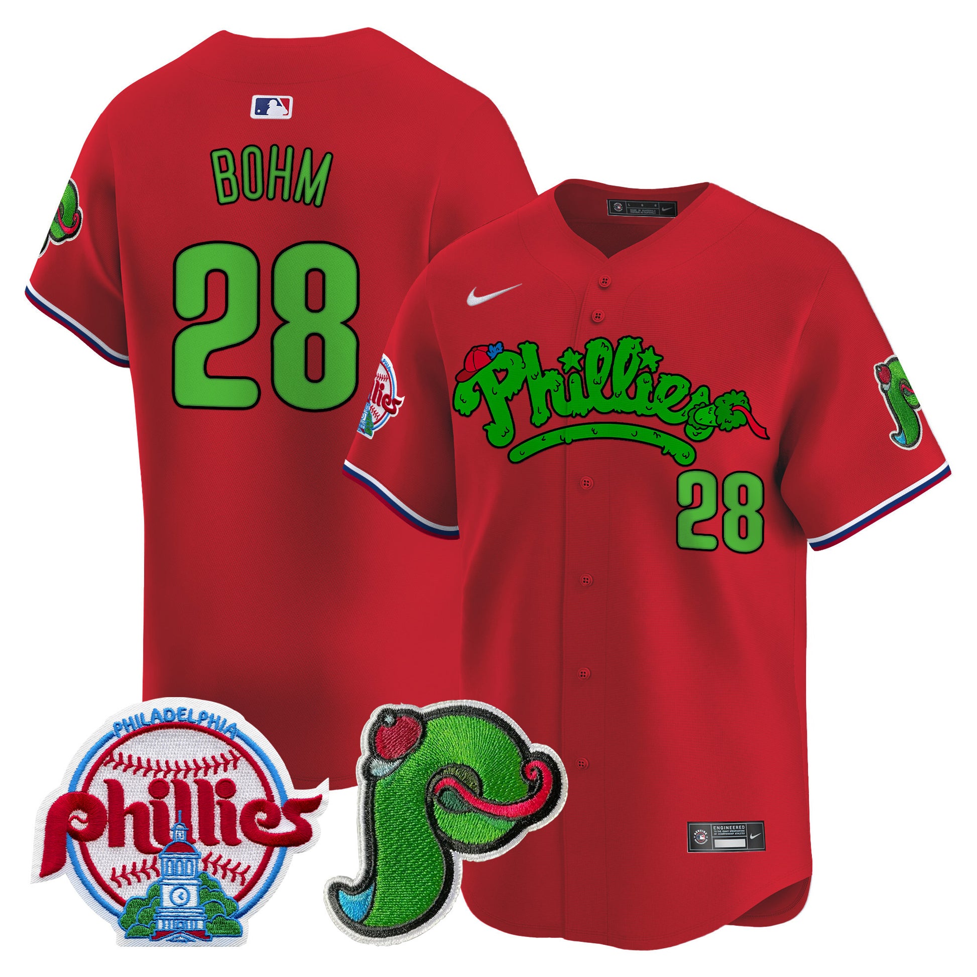 Men's Phillies Phanatic Patch Vapor Premier Limited Jersey V4 - All Stitched