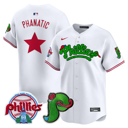 Men's Phillies Phanatic Patch Vapor Premier Limited Jersey V4 - All Stitched