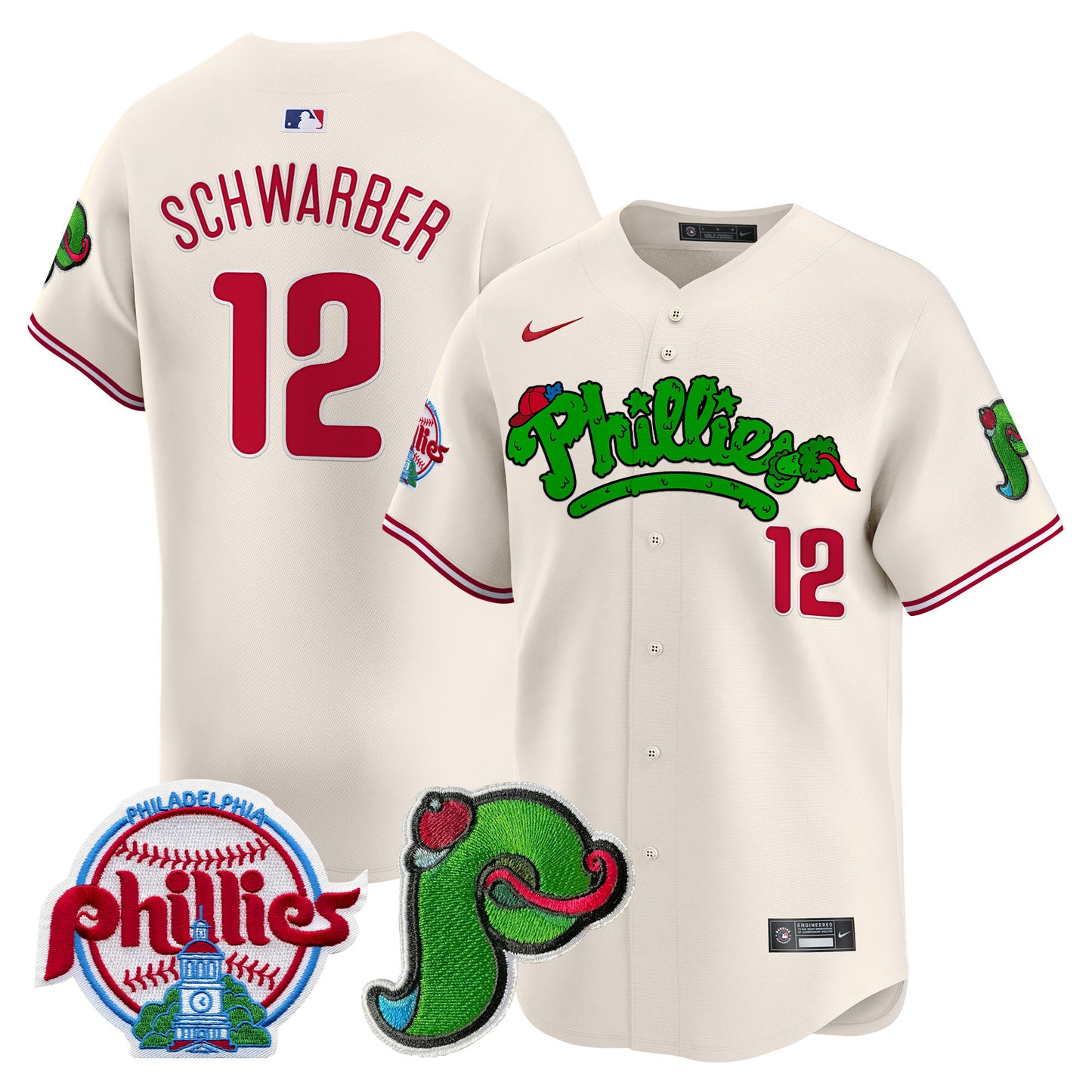 Men's Phillies Phanatic Patch Vapor Premier Limited Jersey V4 - All Stitched