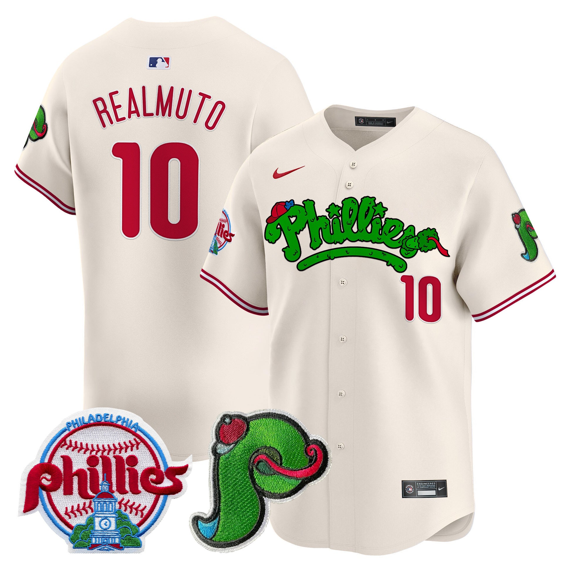 Men's Phillies Phanatic Patch Vapor Premier Limited Jersey V4 - All Stitched