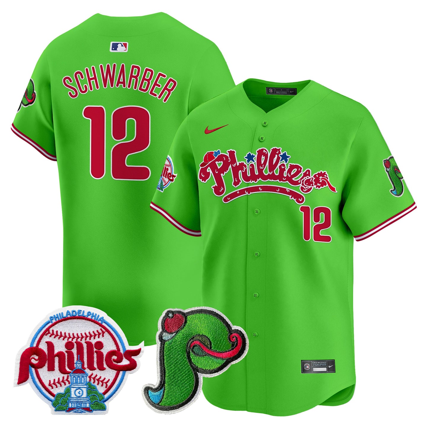 Men's Phillies Phanatic Patch Vapor Premier Limited Jersey V4 - All Stitched
