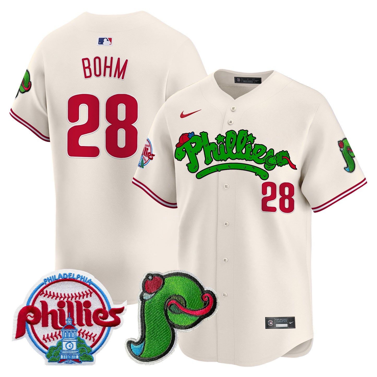 Men's Phillies Phanatic Patch Vapor Premier Limited Jersey V4 - All Stitched