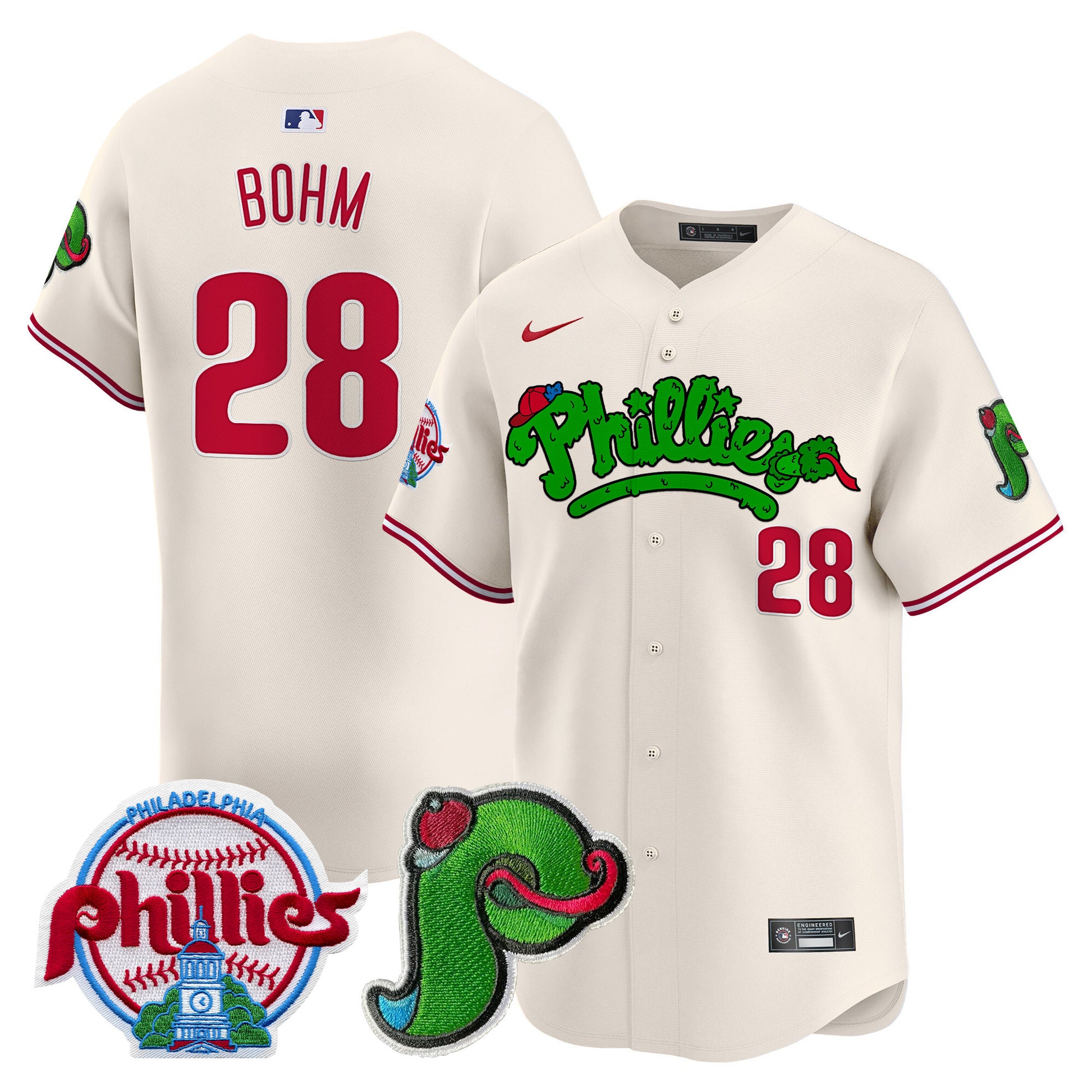 Men's Phillies Phanatic Patch Vapor Premier Limited Jersey V4 - All Stitched