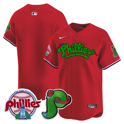 Men's Phillies Phanatic Patch Vapor Premier Limited Jersey V4 - All Stitched