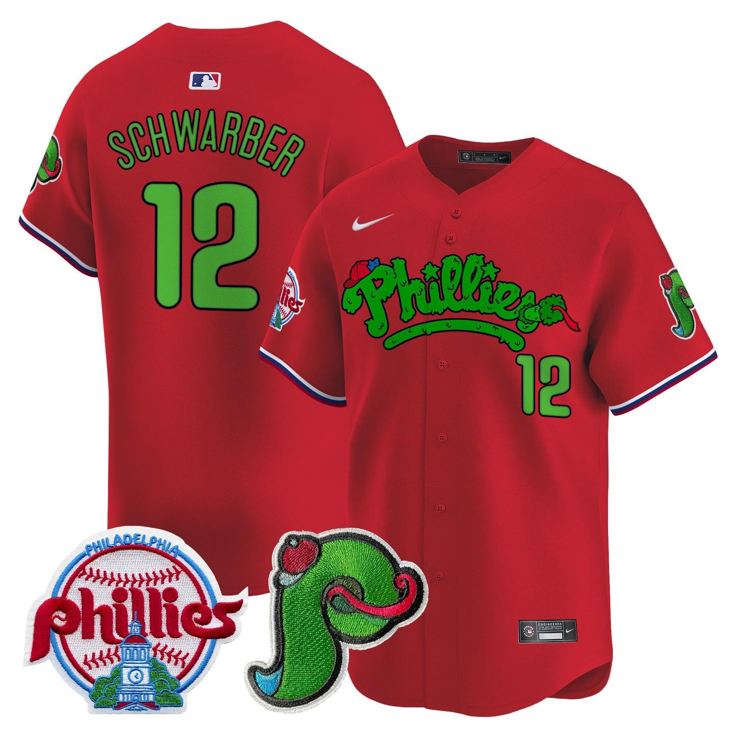 Men's Phillies Phanatic Patch Vapor Premier Limited Jersey V4 - All Stitched