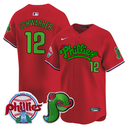 Men's Phillies Phanatic Patch Vapor Premier Limited Jersey V4 - All Stitched