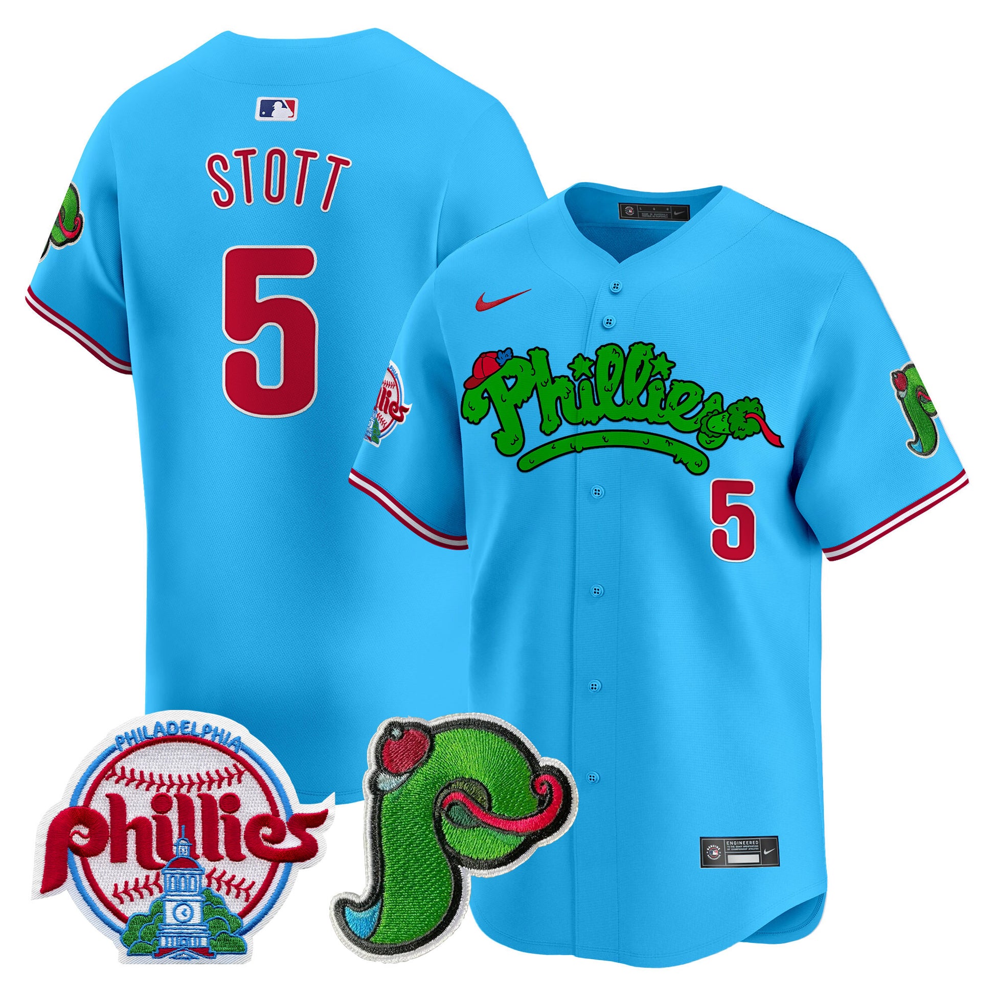 Men's Phillies Phanatic Patch Vapor Premier Limited Jersey V4 - All Stitched
