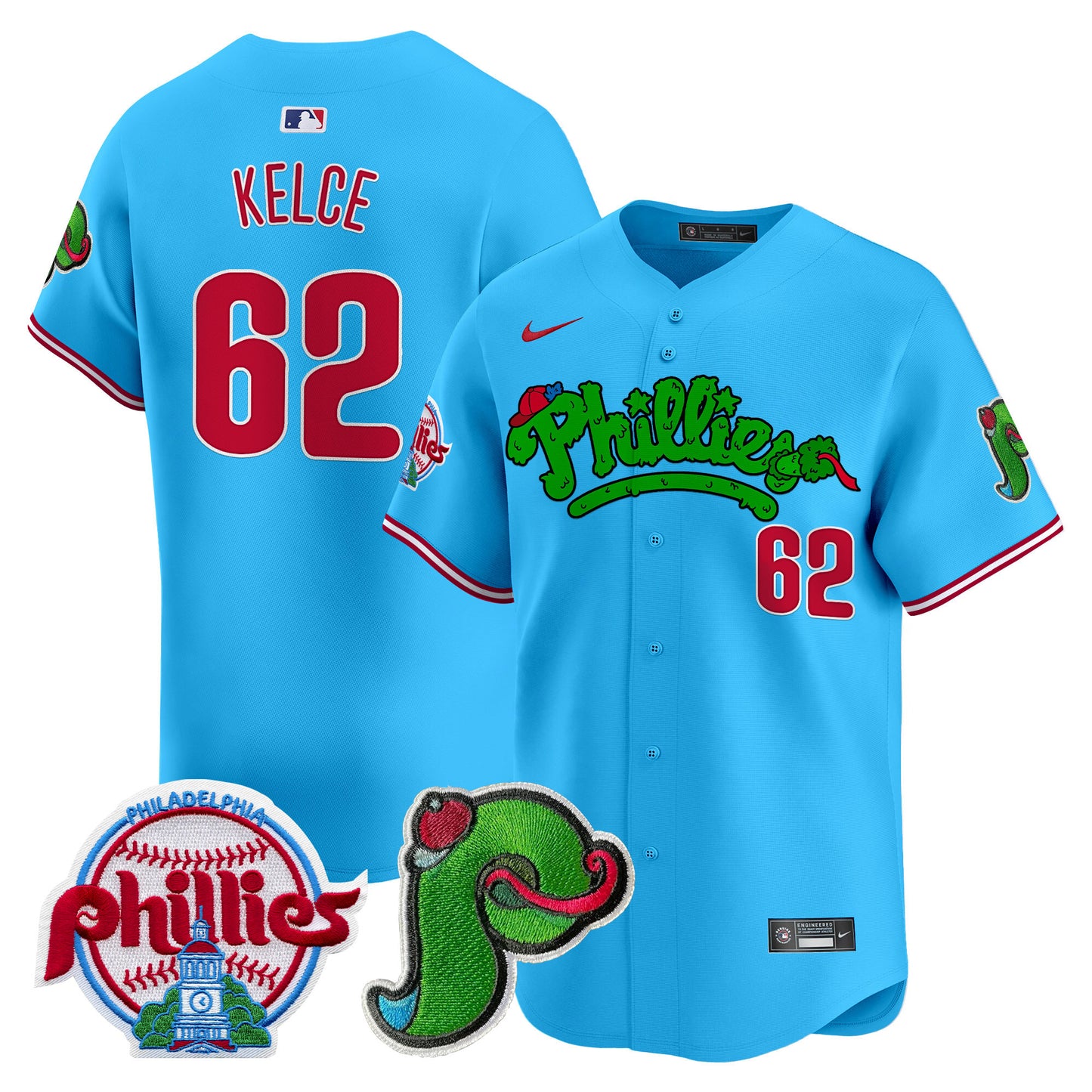 Men's Phillies Phanatic Patch Vapor Premier Limited Jersey V4 - All Stitched