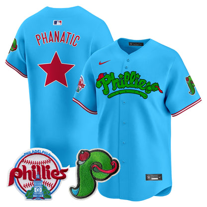 Men's Phillies Phanatic Patch Vapor Premier Limited Jersey V4 - All Stitched