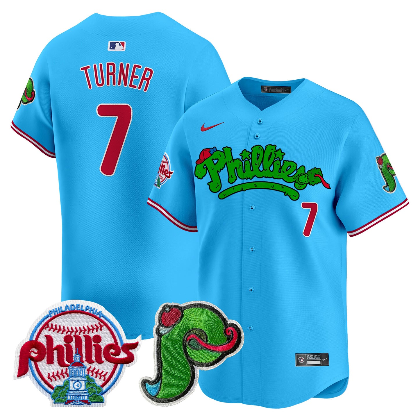 Men's Phillies Phanatic Patch Vapor Premier Limited Jersey V4 - All Stitched