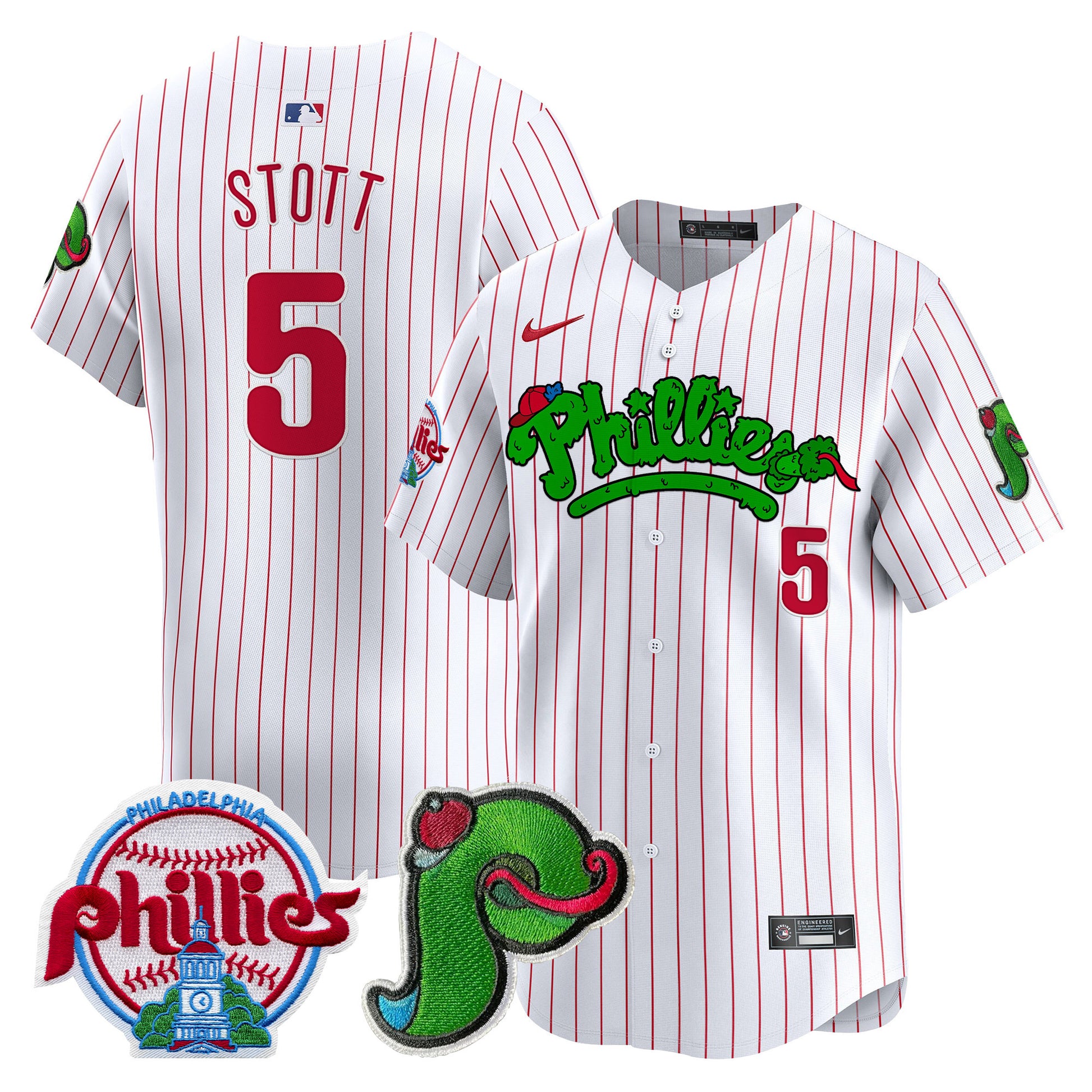 Men's Phillies Phanatic Patch Vapor Premier Limited Jersey V4 - All Stitched