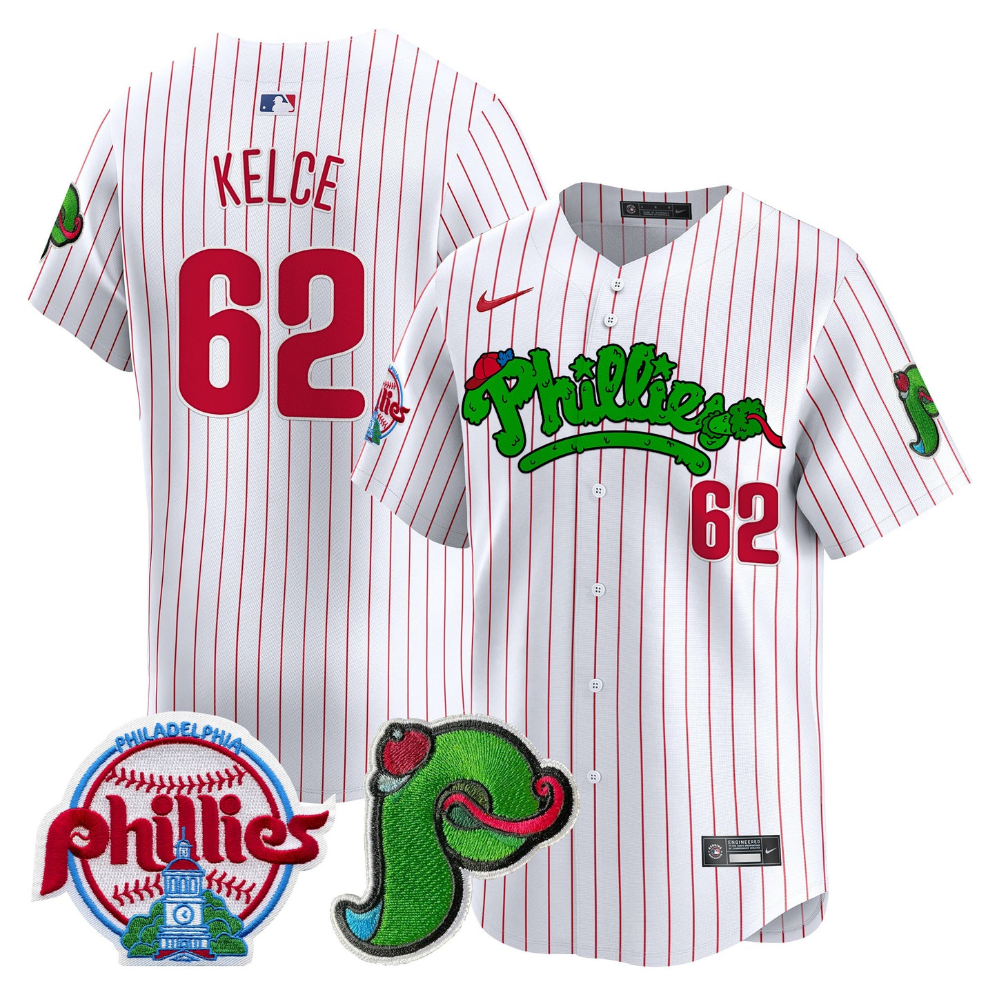Men's Phillies Phanatic Patch Vapor Premier Limited Jersey V4 - All Stitched