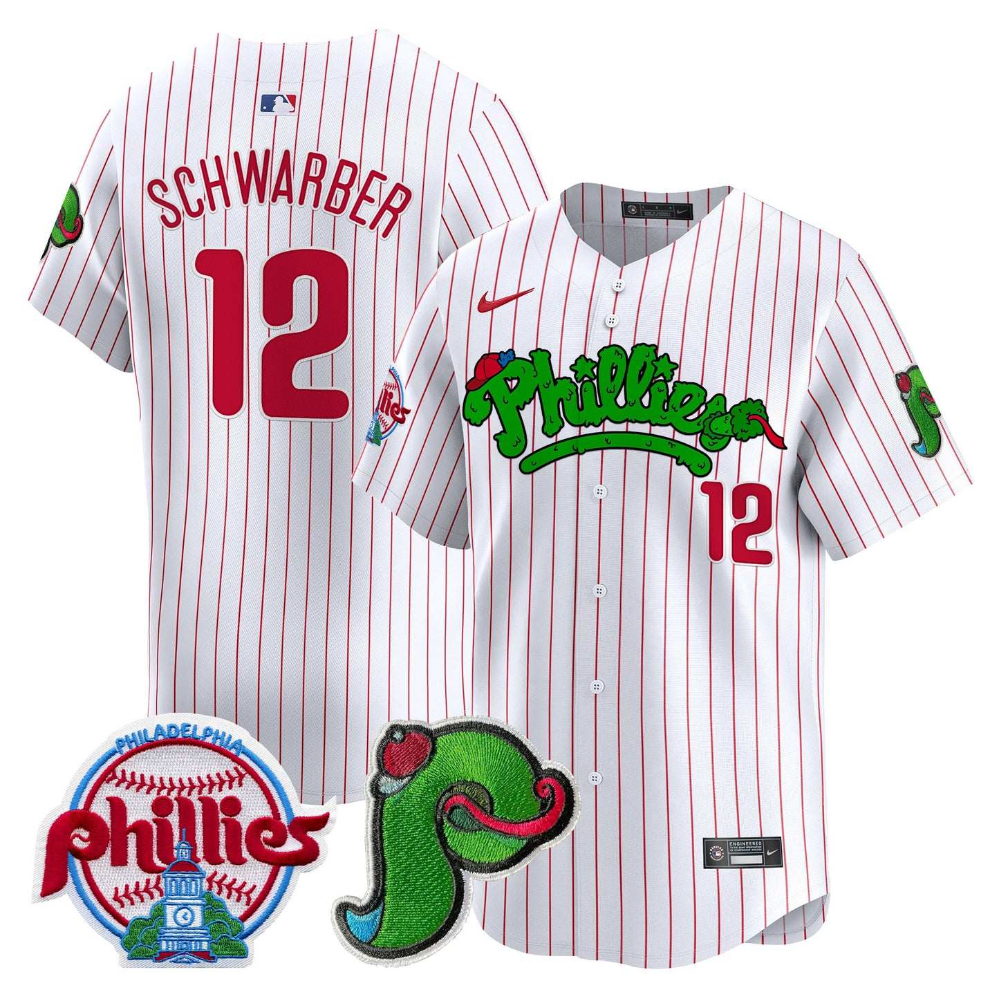 Men's Phillies Phanatic Patch Vapor Premier Limited Jersey V4 - All Stitched
