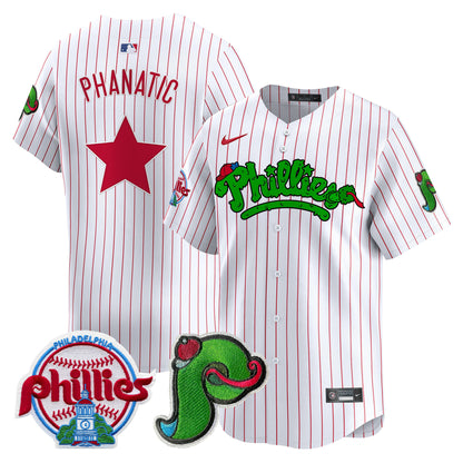 Men's Phillies Phanatic Patch Vapor Premier Limited Jersey V4 - All Stitched