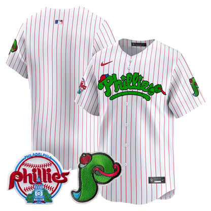 Men's Phillies Phanatic Patch Vapor Premier Limited Jersey V4 - All Stitched