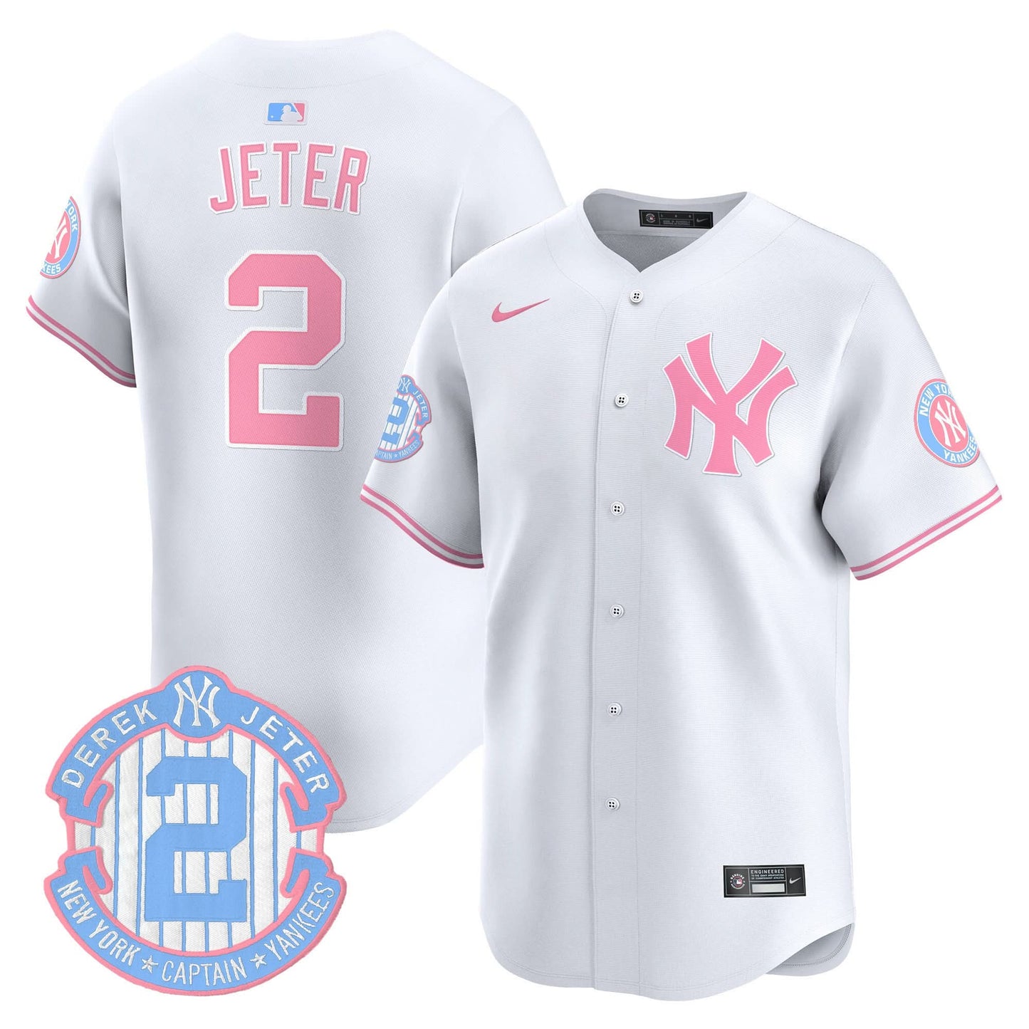 Unisex New York Yankees Bubblegum Pink Vapor Premier Limited Jersey - All Stitched