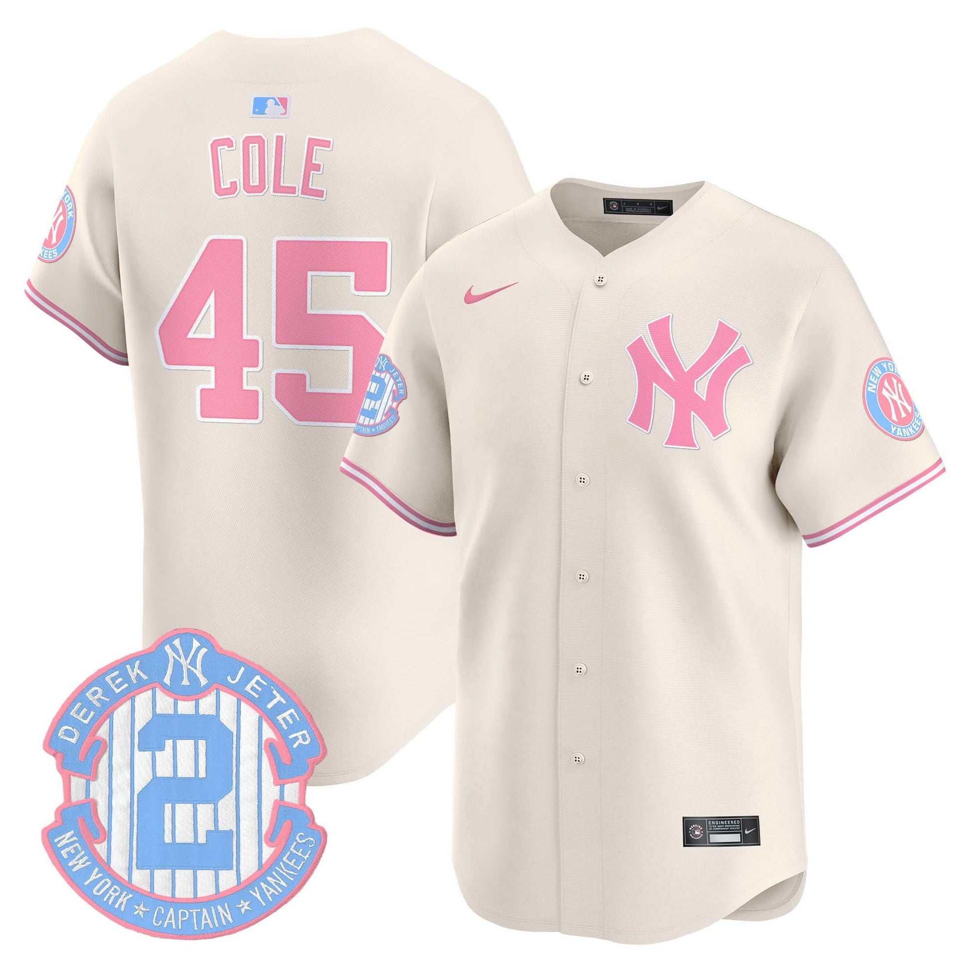 Unisex New York Yankees Bubblegum Pink Vapor Premier Limited Jersey - All Stitched