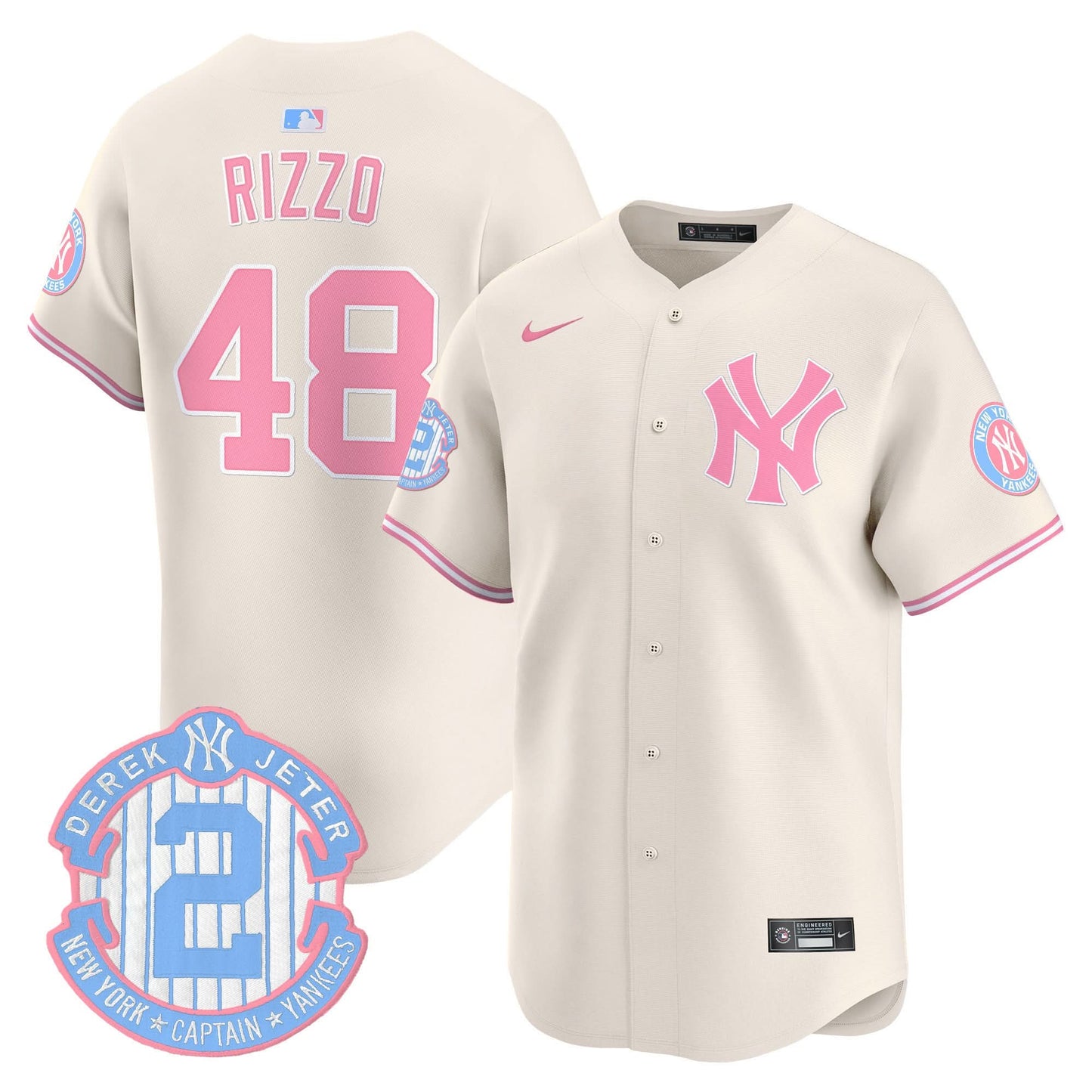 Unisex New York Yankees Bubblegum Pink Vapor Premier Limited Jersey - All Stitched