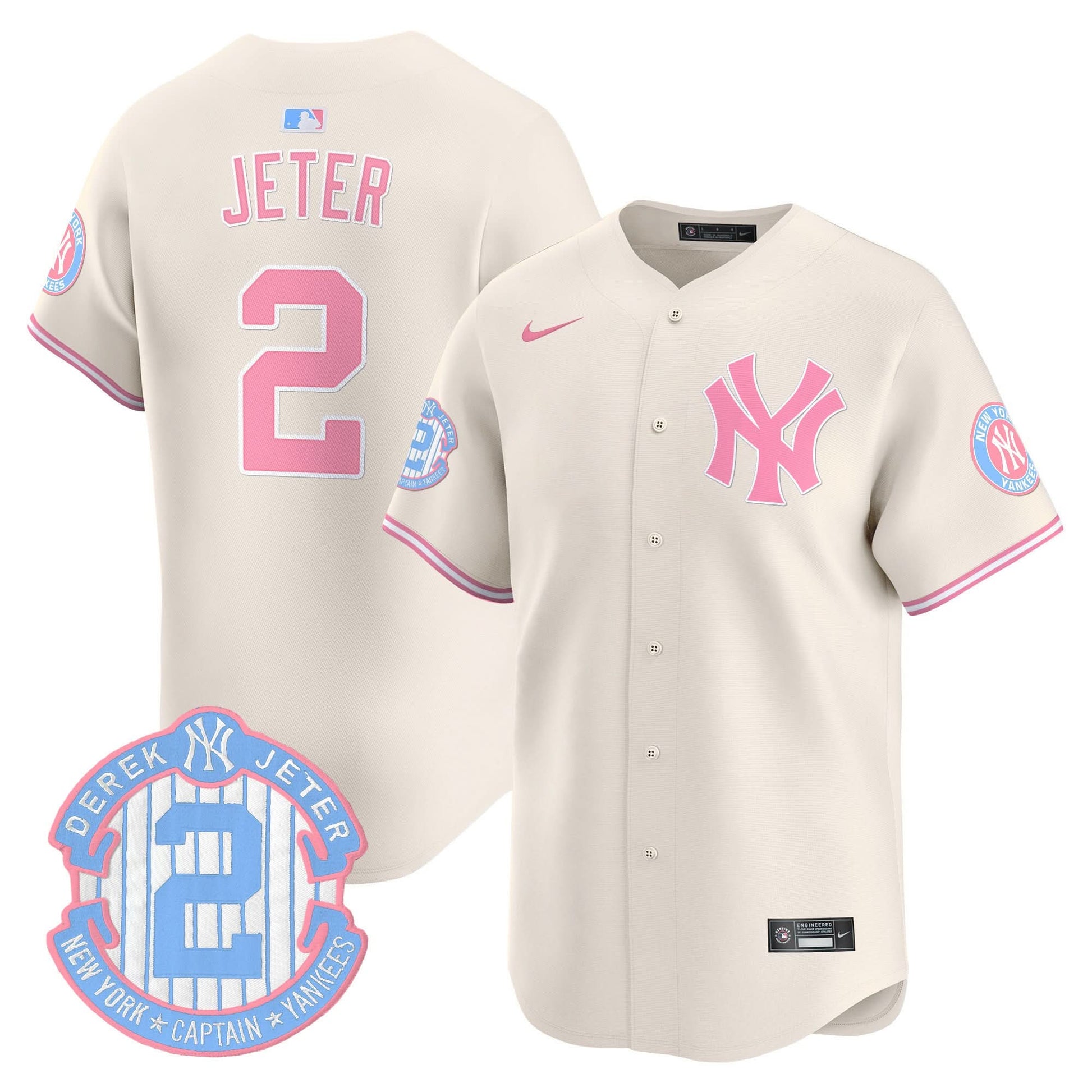 Unisex New York Yankees Bubblegum Pink Vapor Premier Limited Jersey - All Stitched