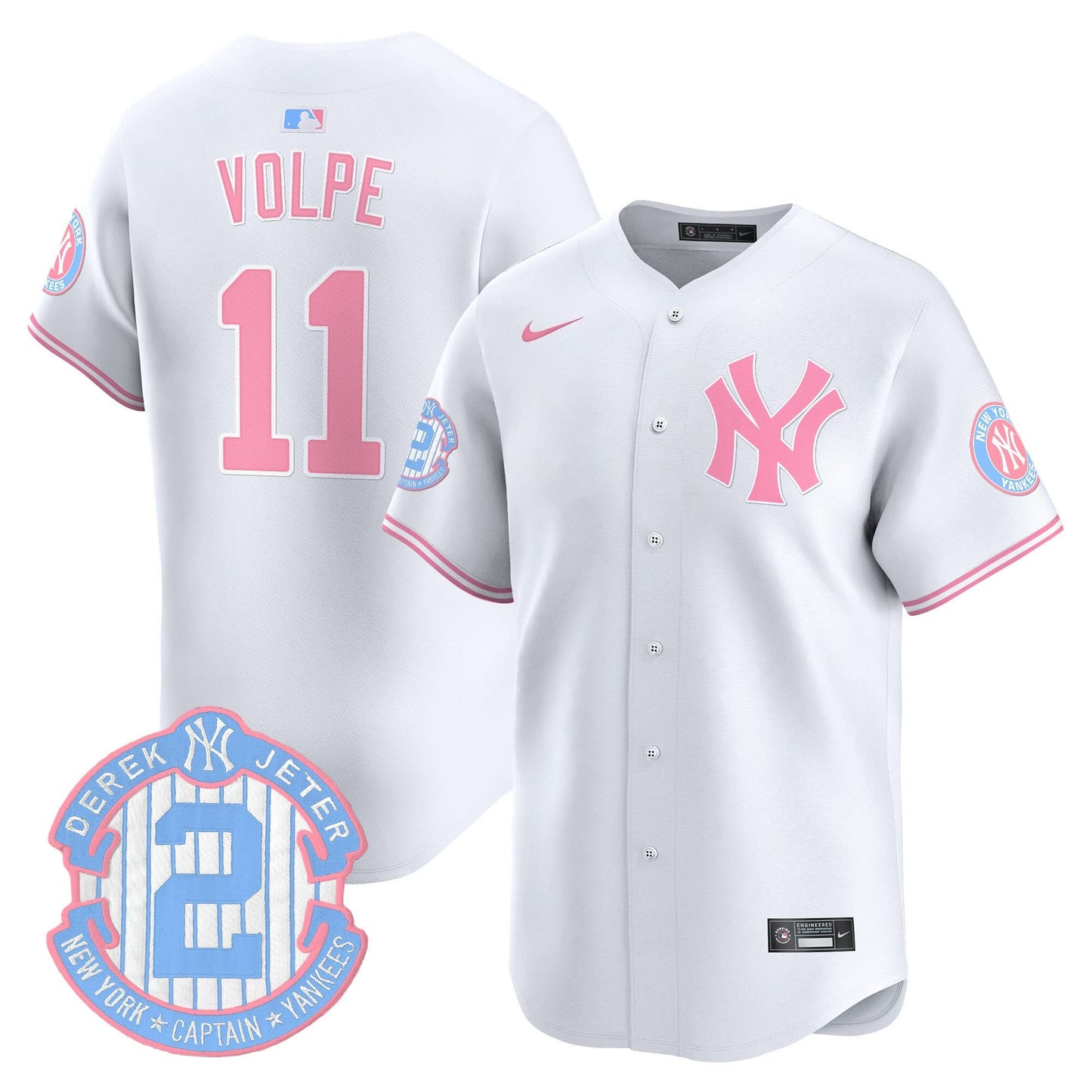 Unisex New York Yankees Bubblegum Pink Vapor Premier Limited Jersey - All Stitched