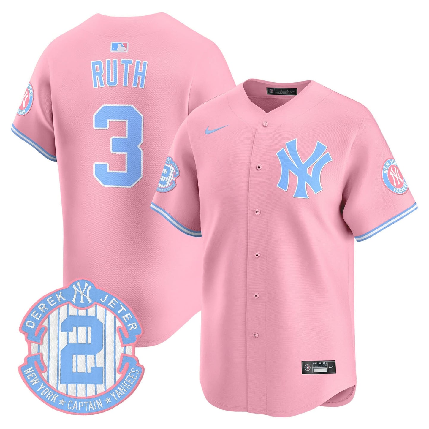 Unisex New York Yankees Bubblegum Pink Vapor Premier Limited Jersey - All Stitched