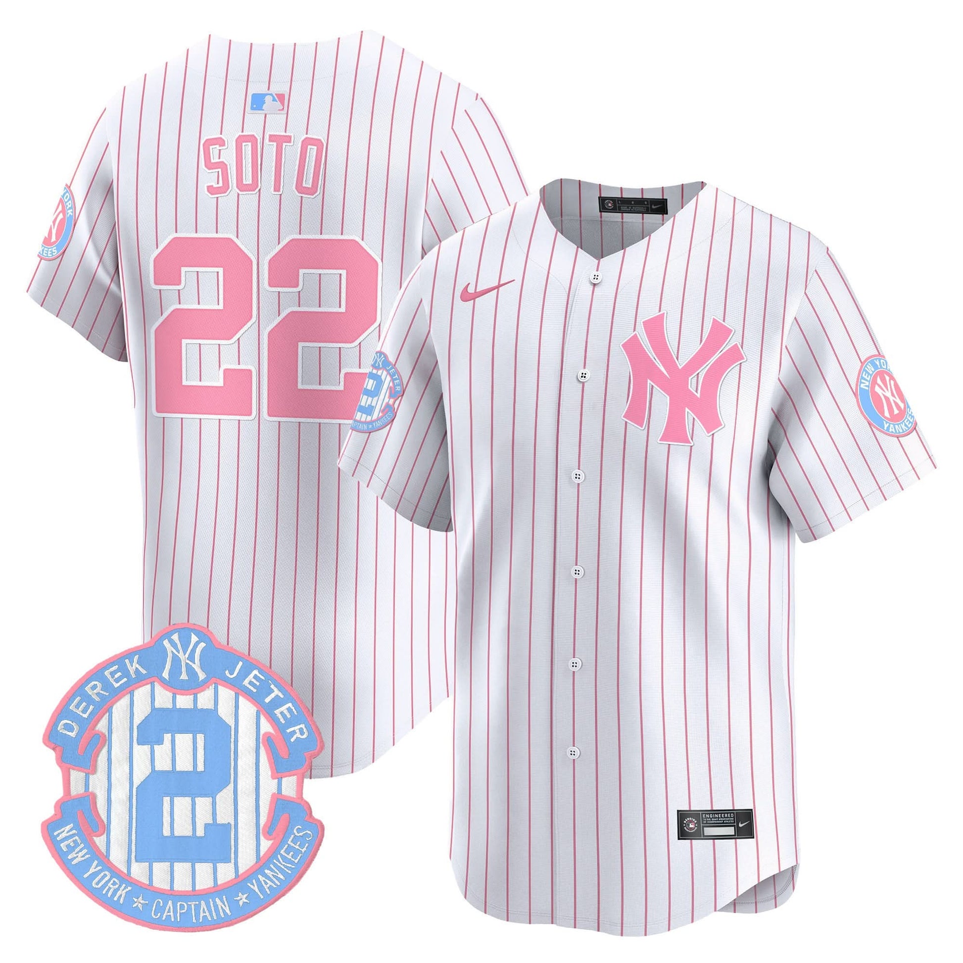 Unisex New York Yankees Bubblegum Pink Vapor Premier Limited Jersey - All Stitched