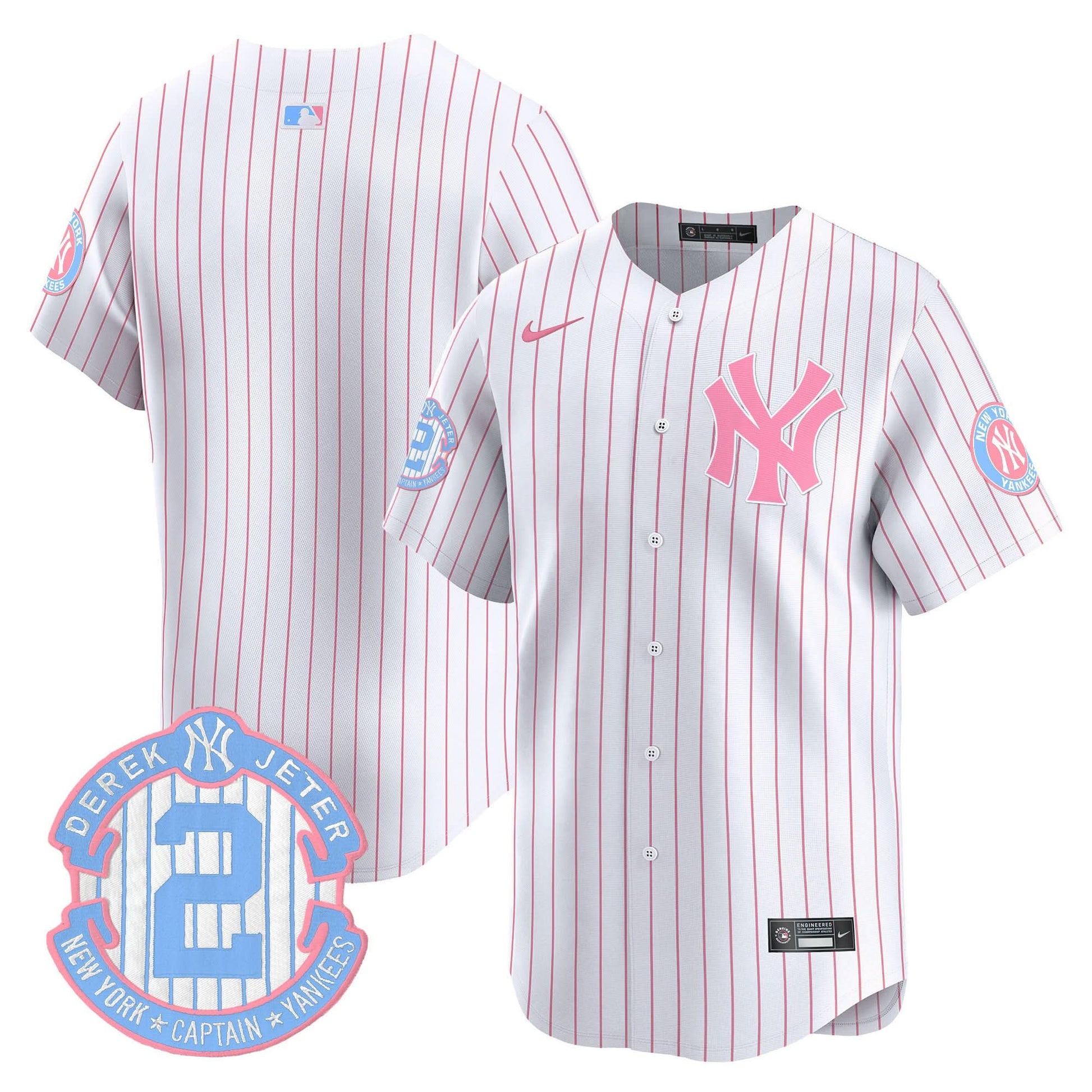 Unisex New York Yankees Bubblegum Pink Vapor Premier Limited Jersey - All Stitched
