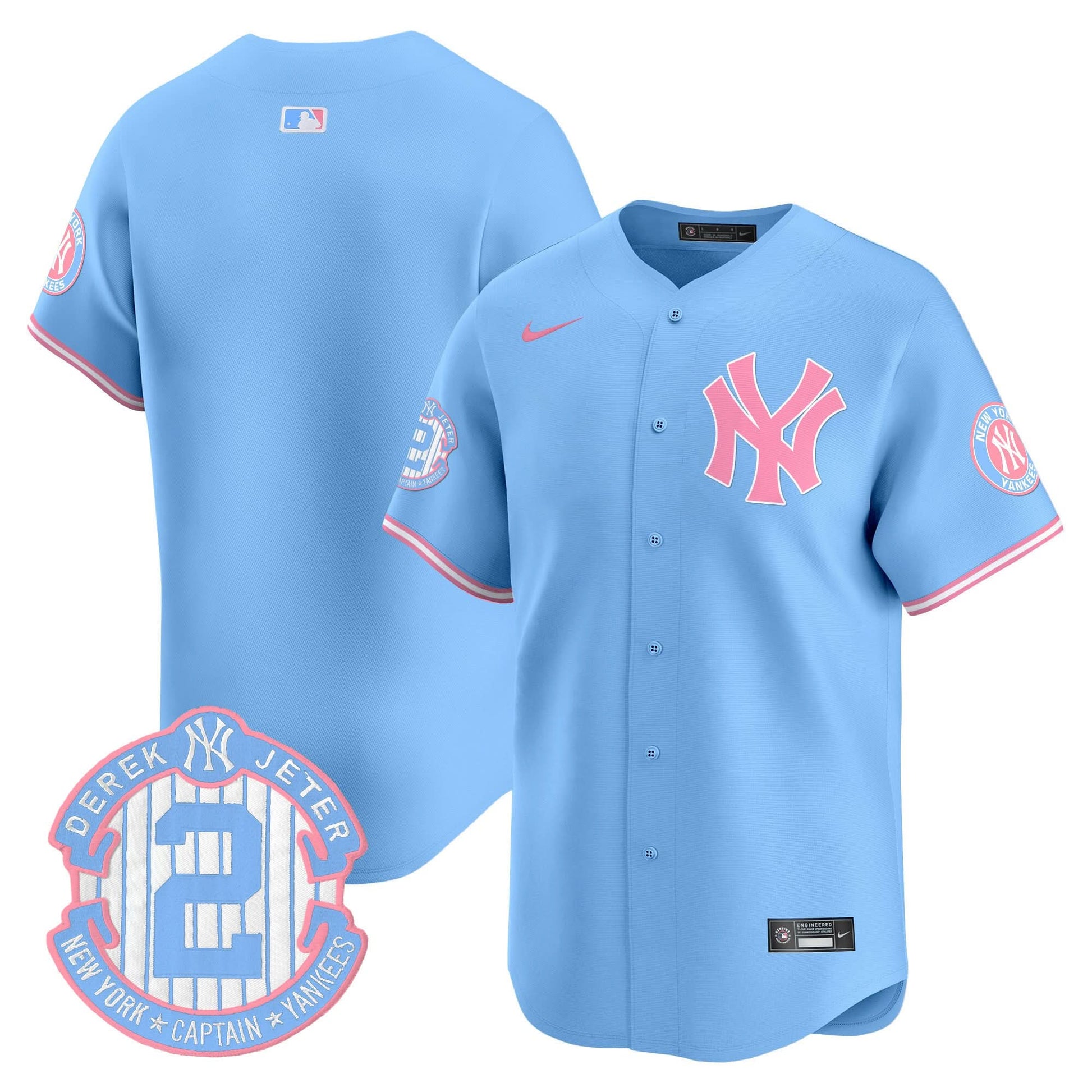 Unisex New York Yankees Bubblegum Pink Vapor Premier Limited Jersey - All Stitched