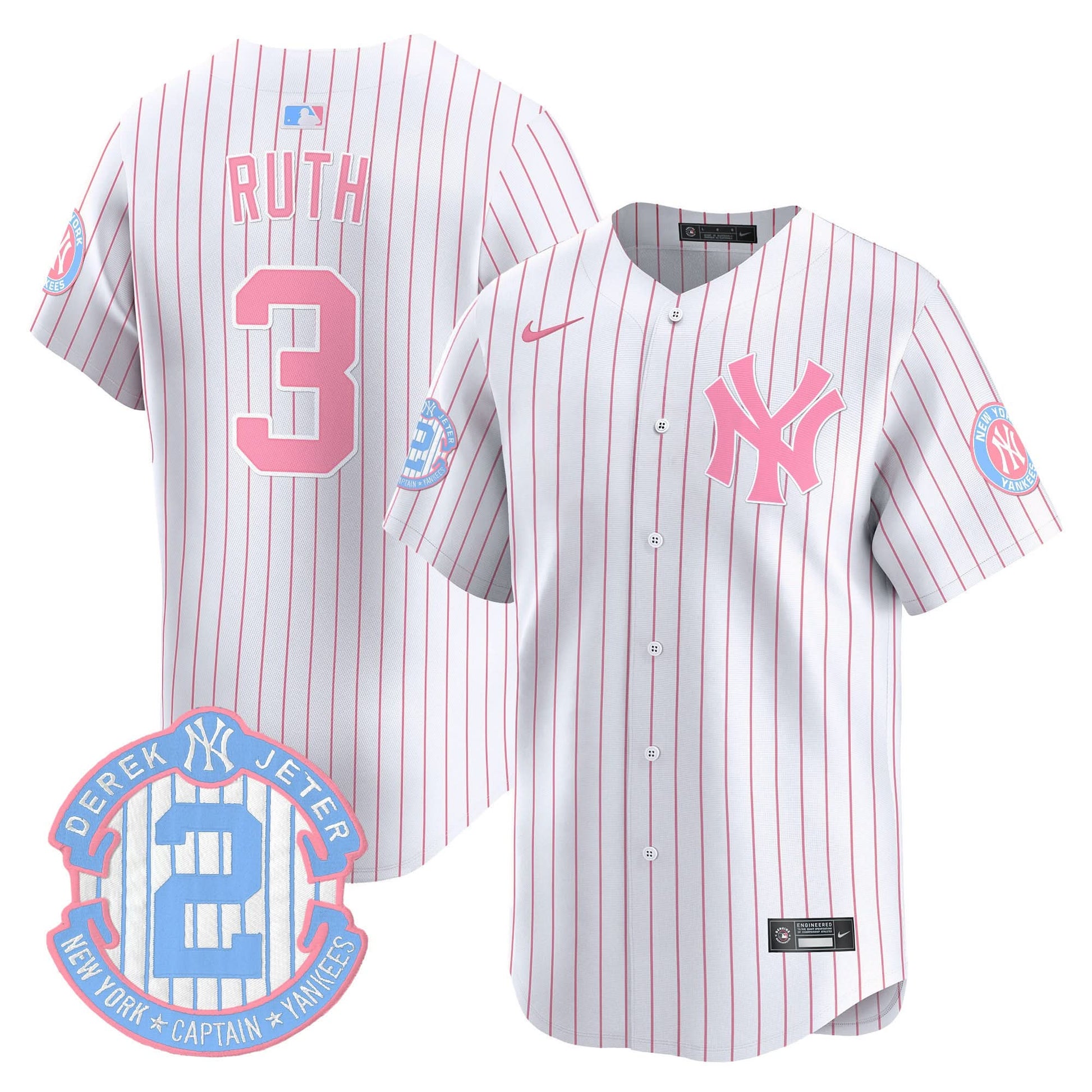 Unisex New York Yankees Bubblegum Pink Vapor Premier Limited Jersey - All Stitched