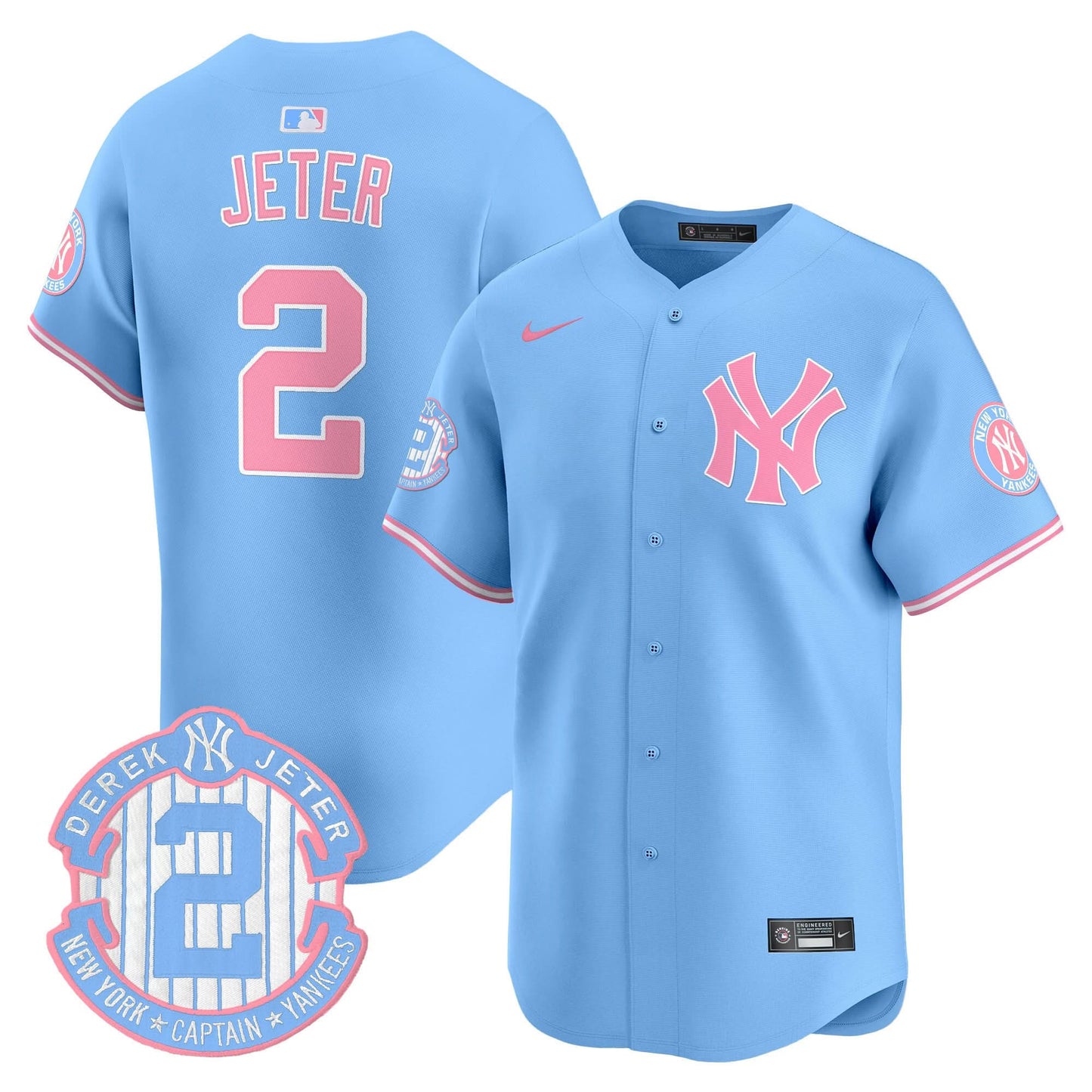 Unisex New York Yankees Bubblegum Pink Vapor Premier Limited Jersey - All Stitched