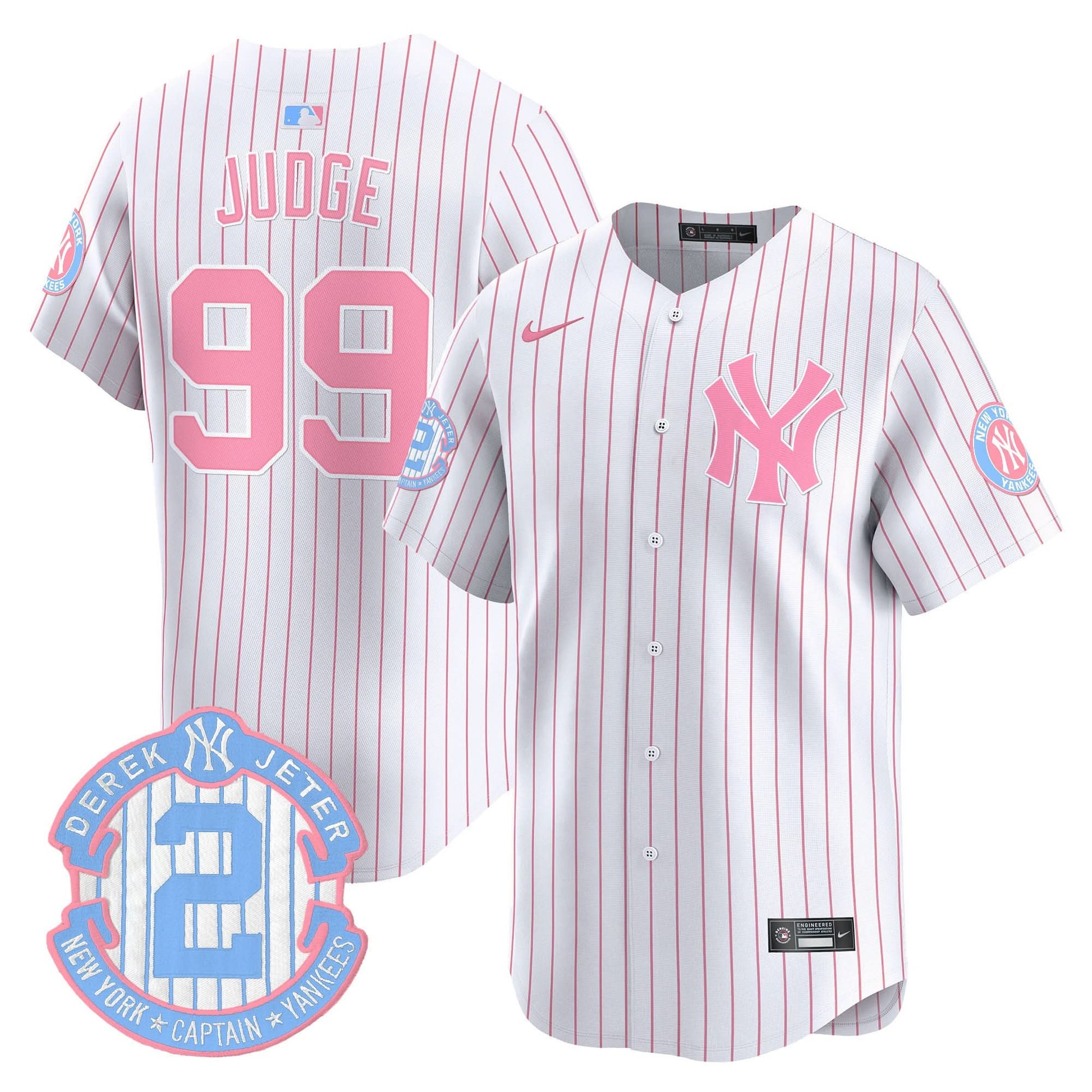 Unisex New York Yankees Bubblegum Pink Vapor Premier Limited Jersey - All Stitched