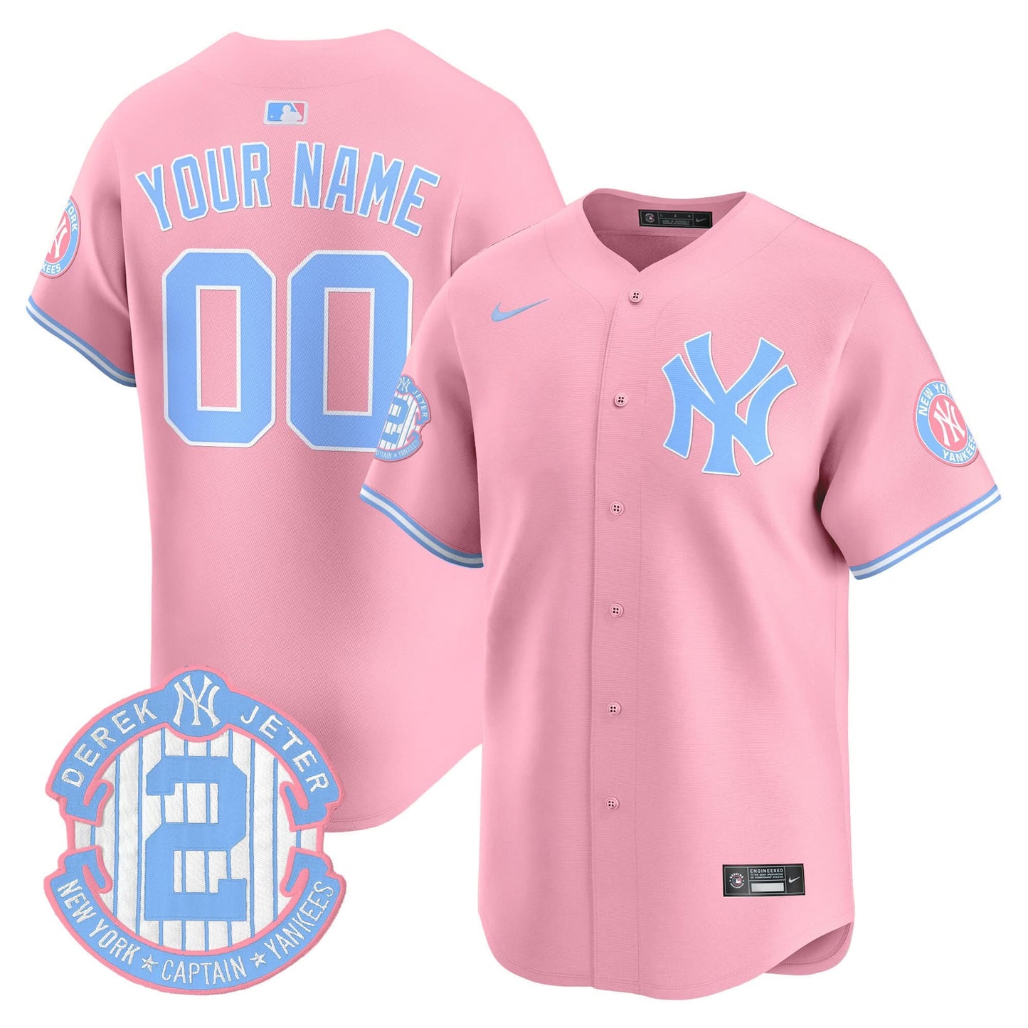 New York Yankees Bubblegum Pink Vapor Premier Limited Custom Jersey - All Stitched