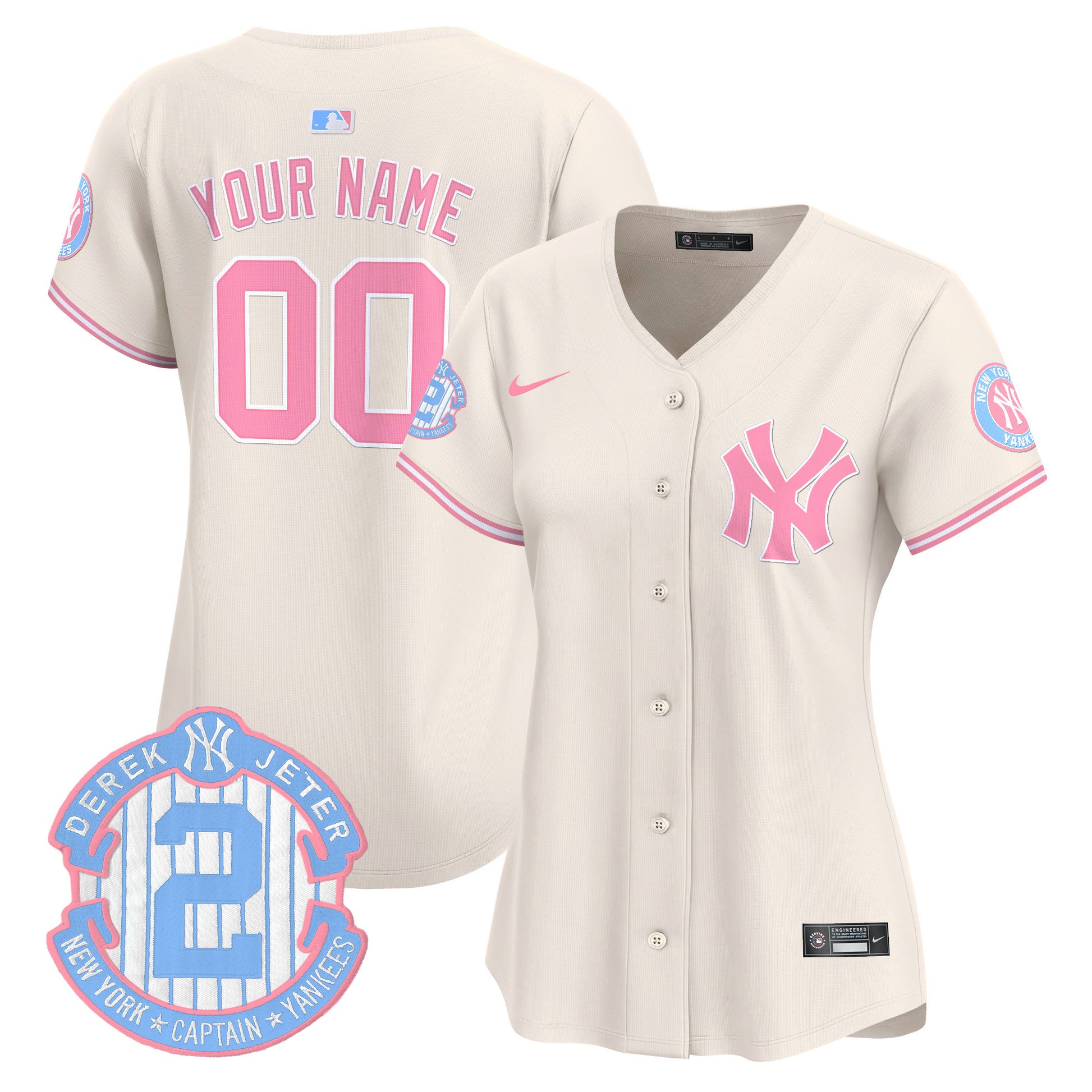 New York Yankees Bubblegum Pink Vapor Premier Limited Custom Jersey - All Stitched