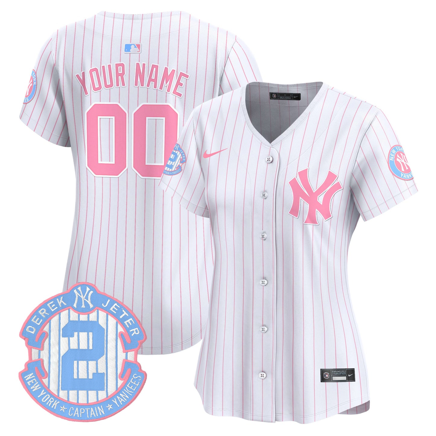 New York Yankees Bubblegum Pink Vapor Premier Limited Custom Jersey - All Stitched