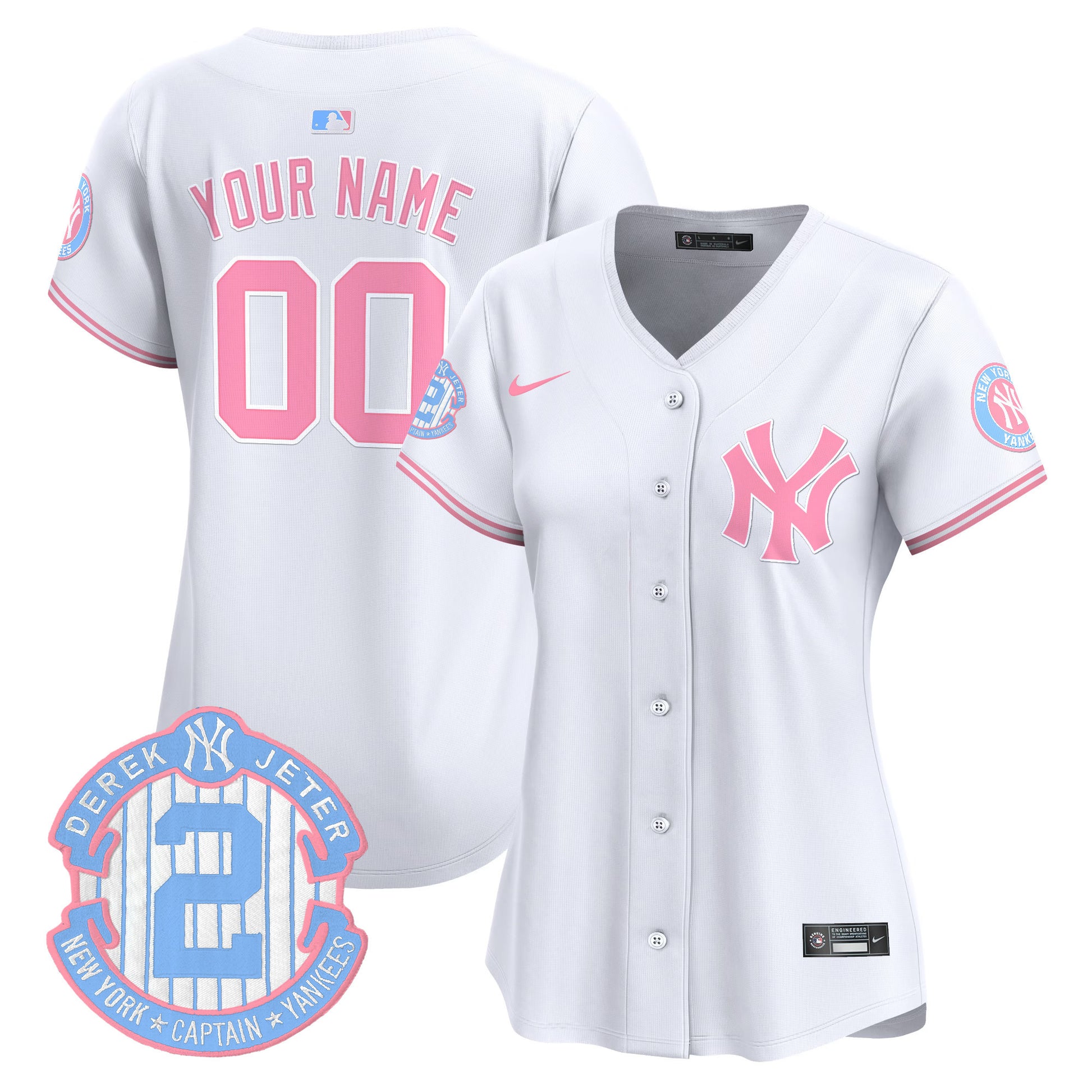 New York Yankees Bubblegum Pink Vapor Premier Limited Custom Jersey - All Stitched
