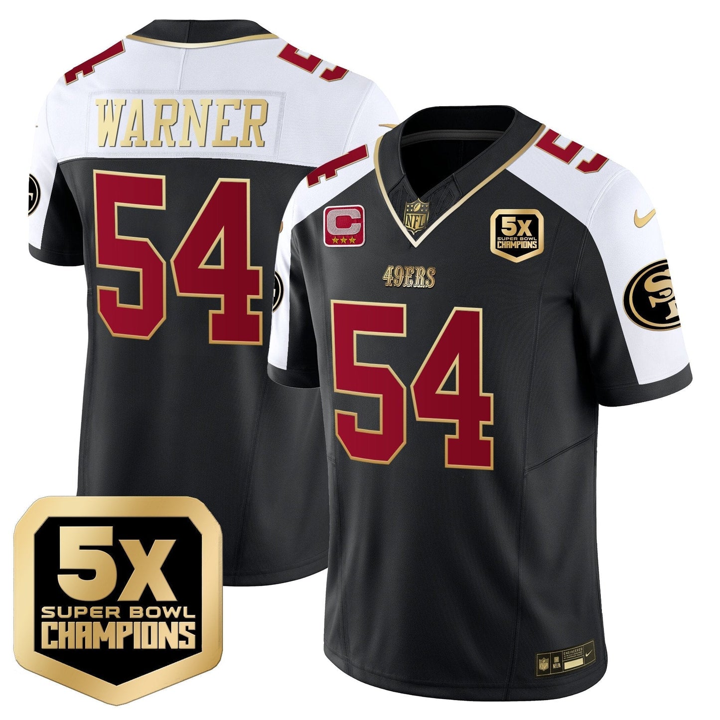 49ers 5x Super Bowl Champions Vapor Limited Jersey - All Stitched