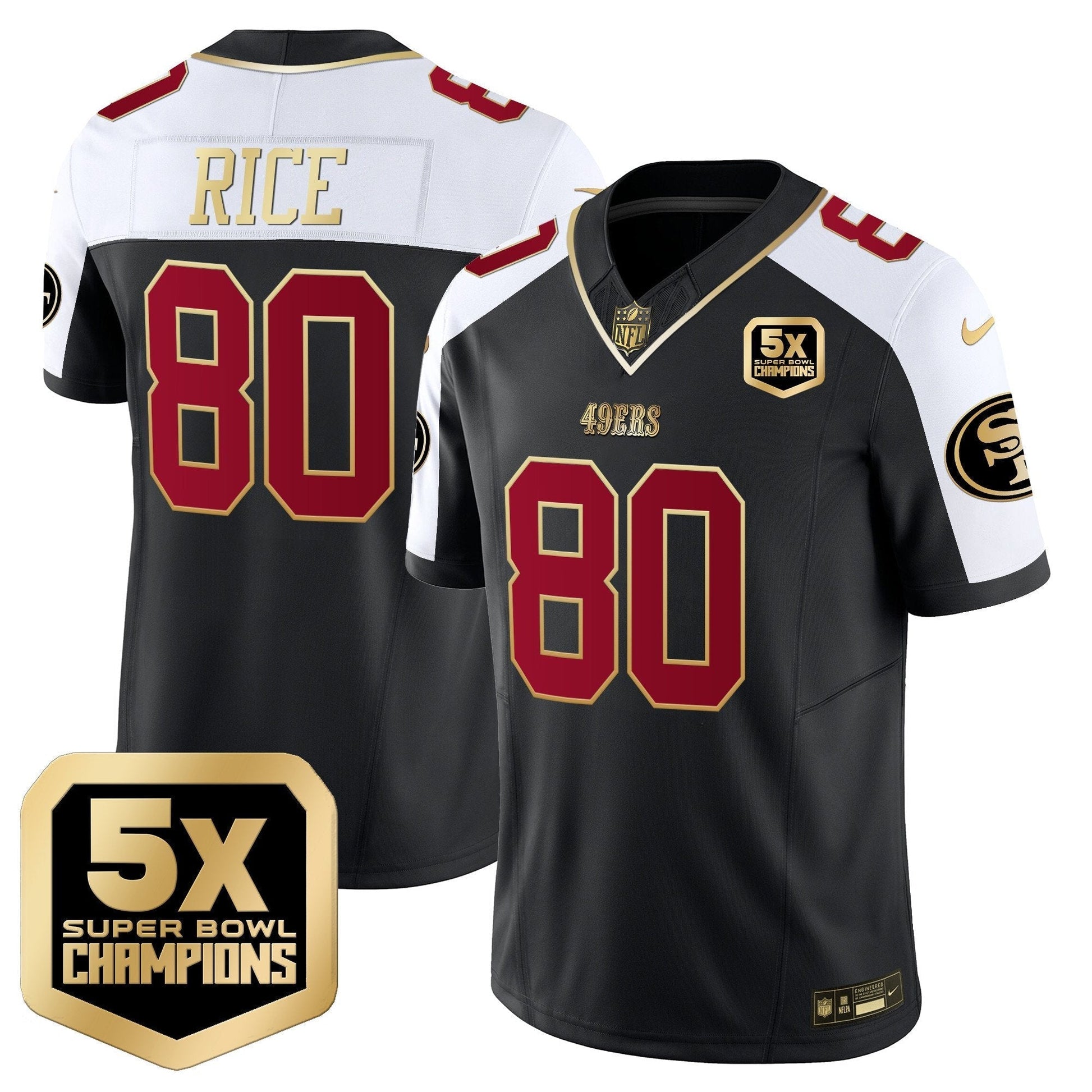 49ers 5x Super Bowl Champions Vapor Limited Jersey - All Stitched