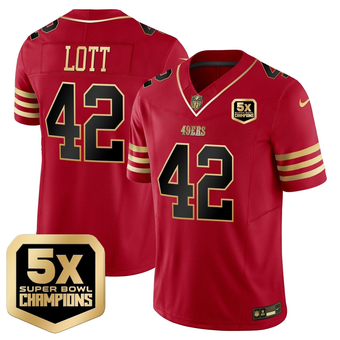 49ers 5x Super Bowl Champions Vapor Limited Jersey - All Stitched