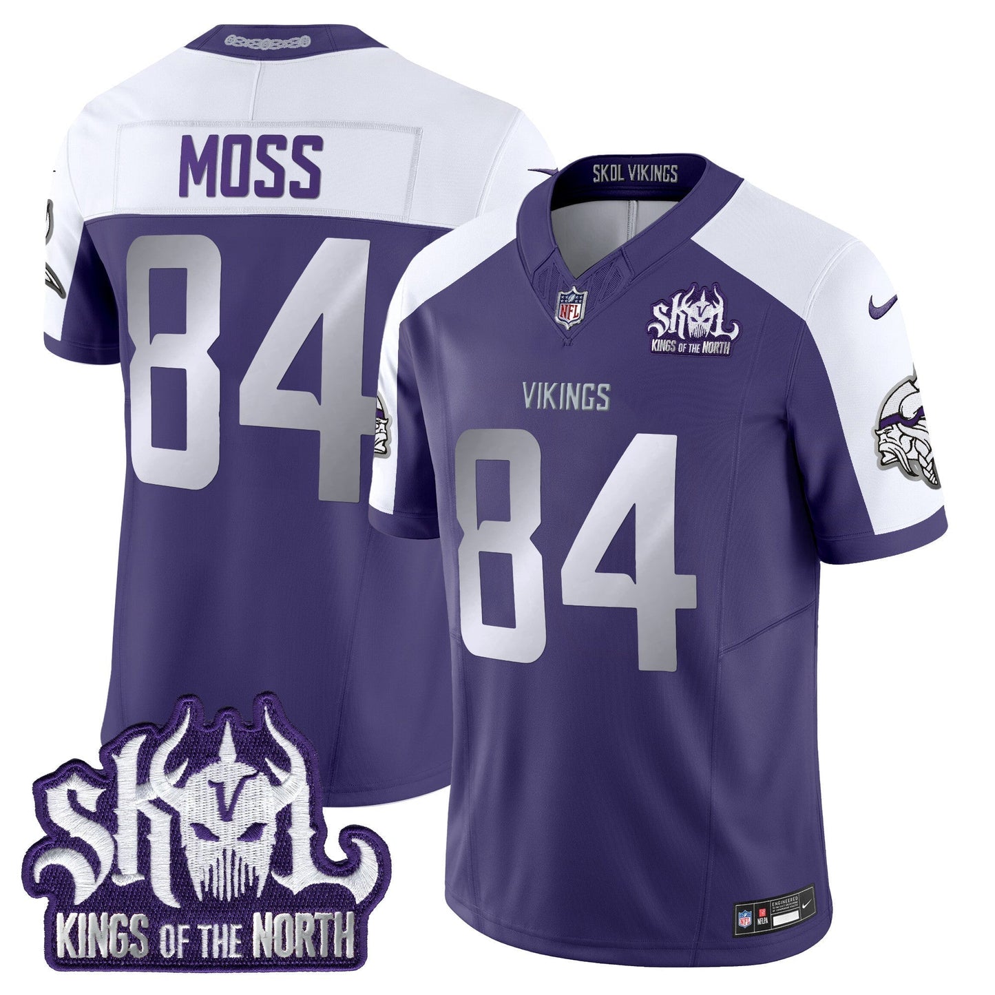 Men's Minnesota Vikings 2025 Winter Warrior Skol Patch Vapor Limited Jersey - All Stitched