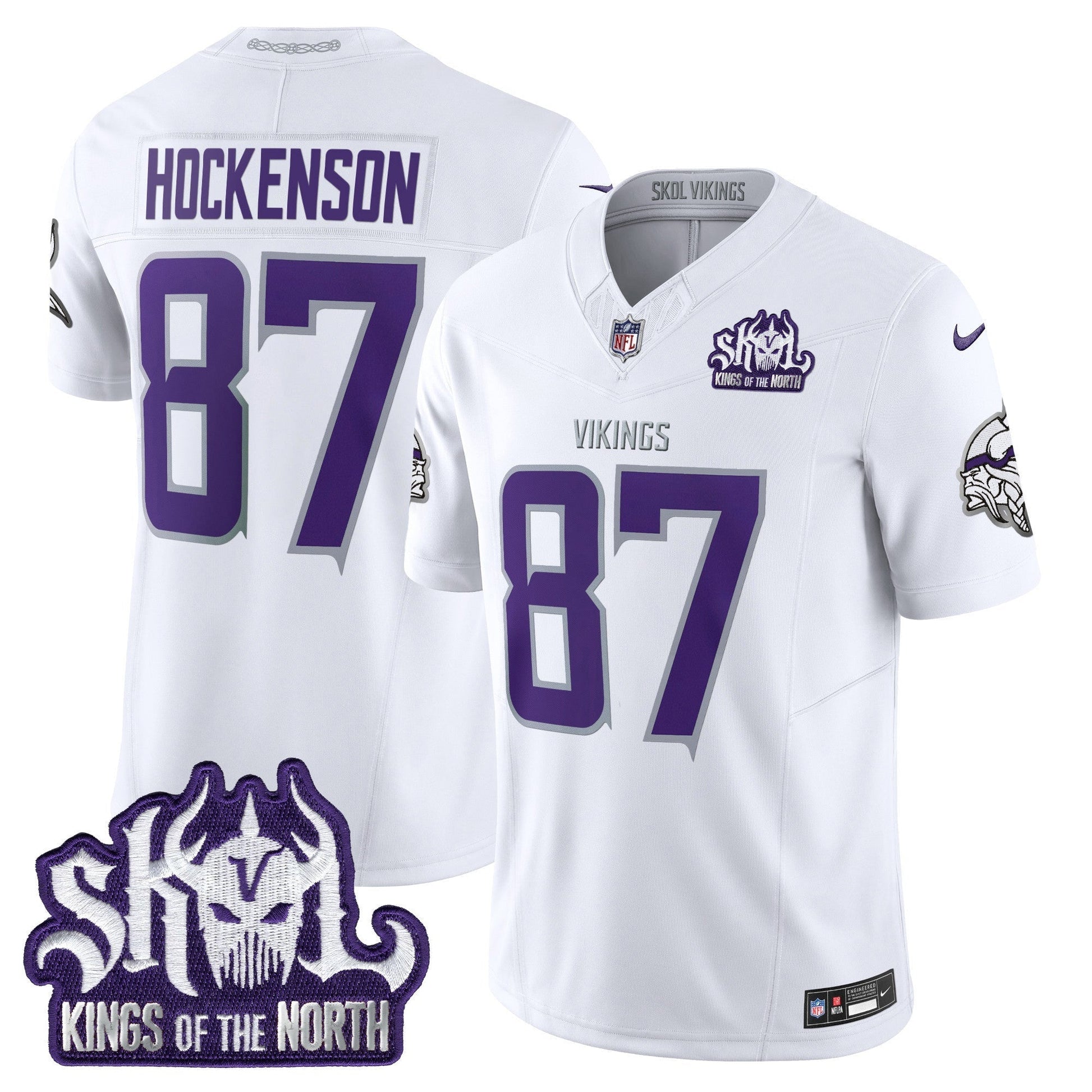Men's Minnesota Vikings 2025 Winter Warrior Skol Patch Vapor Limited Jersey - All Stitched