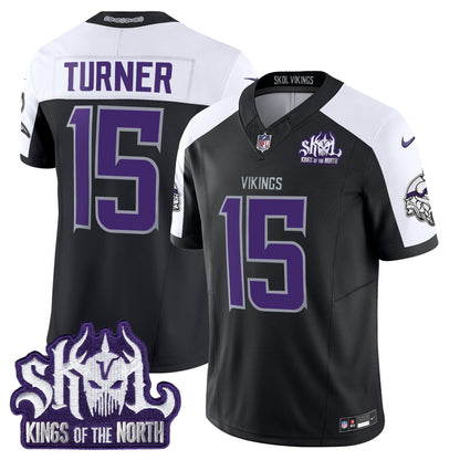 Men's Minnesota Vikings 2025 Winter Warrior Skol Patch Vapor Limited Jersey - All Stitched