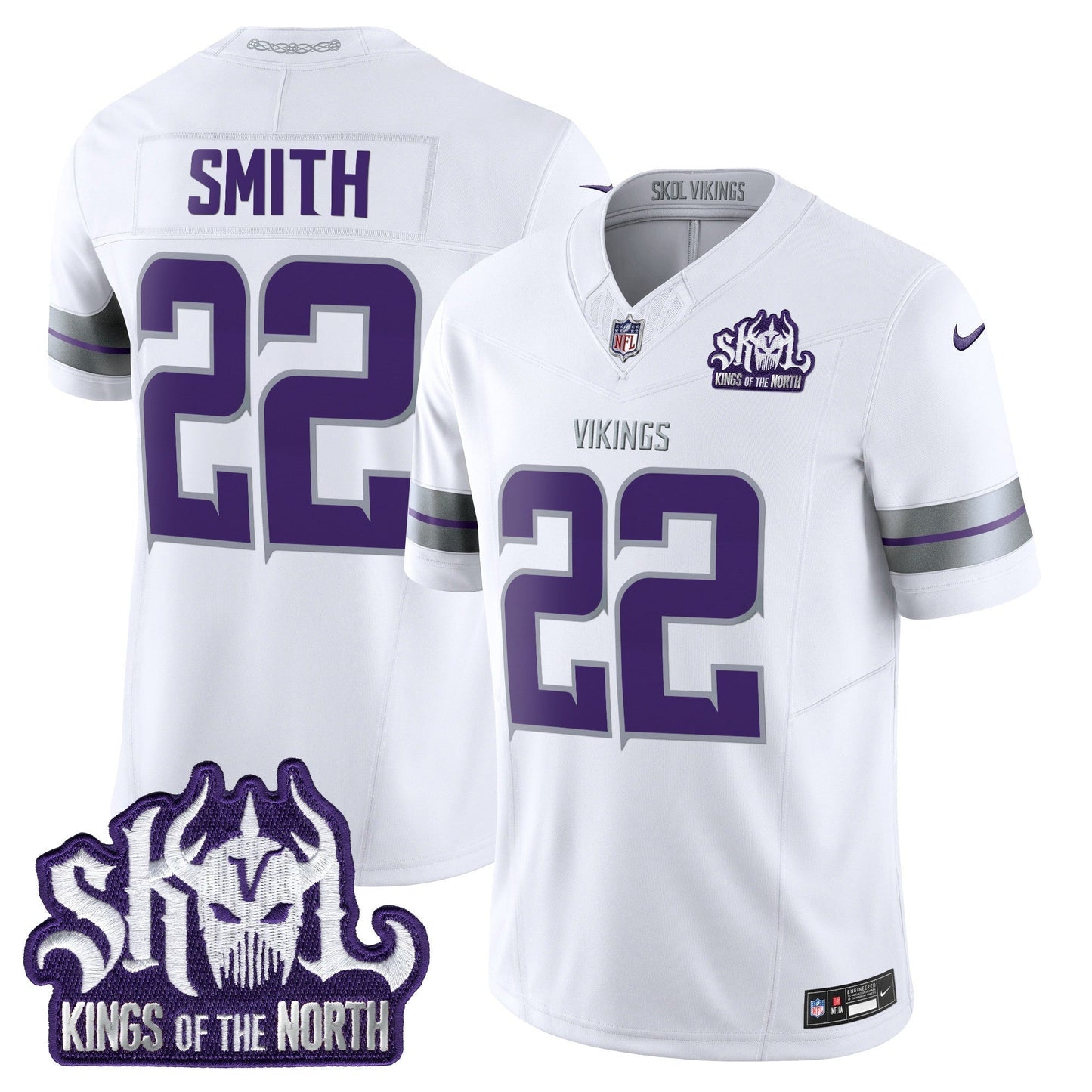 Men's Minnesota Vikings 2025 Winter Warrior Skol Patch Vapor Limited Jersey - All Stitched