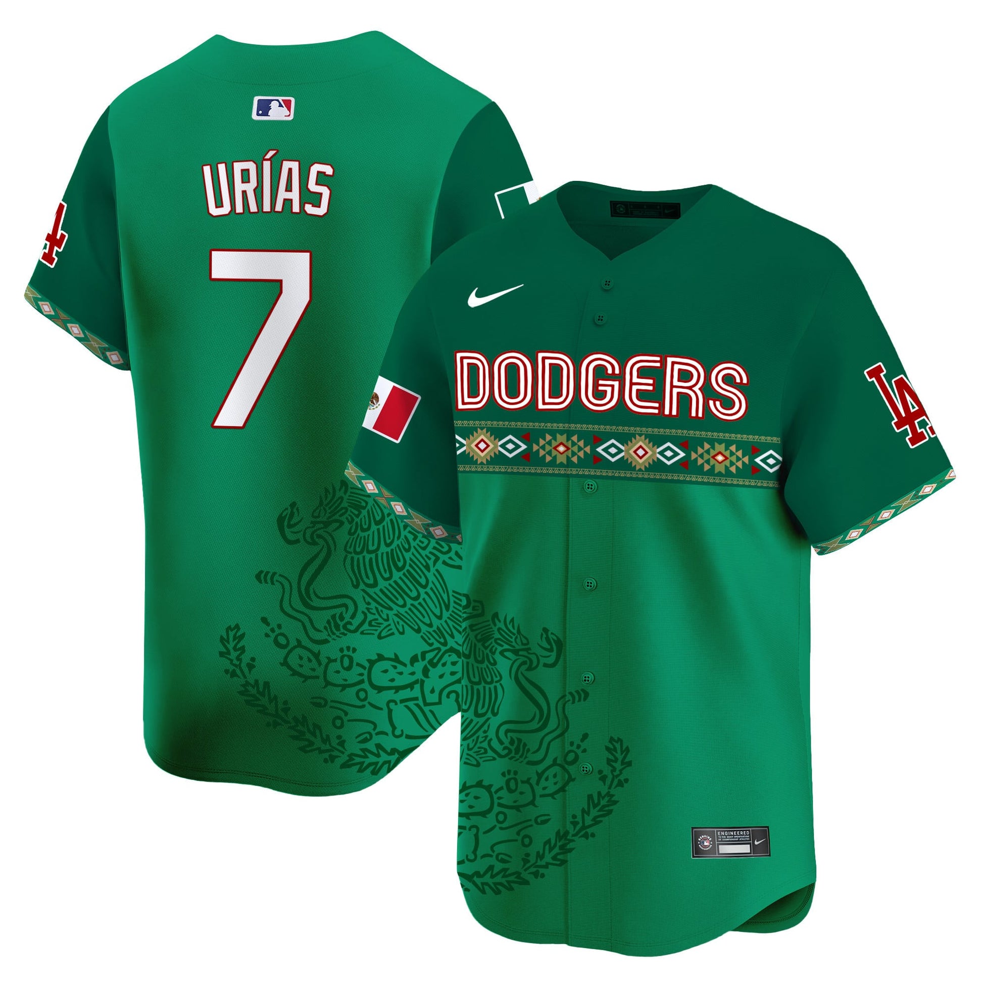 Los Angeles Dodgers Mexico Vapor Premier Limited Jersey V3 - Printed